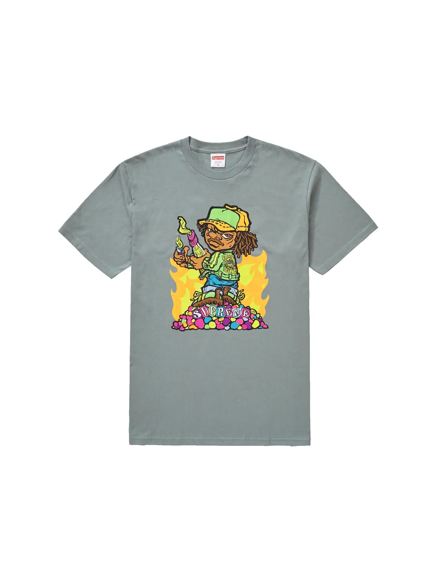Мужская футболка с принтом Molotov Kid Tee Supreme — изображение 1 из 1, зеленый