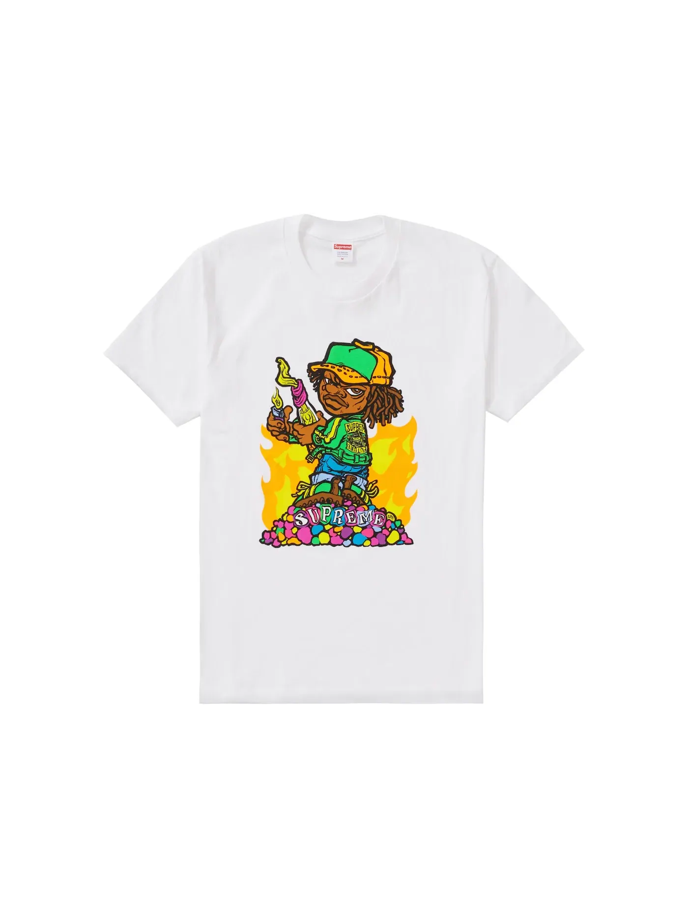 Мужская футболка с принтом Molotov Kid Tee Supreme — изображение 1 из 1, белый