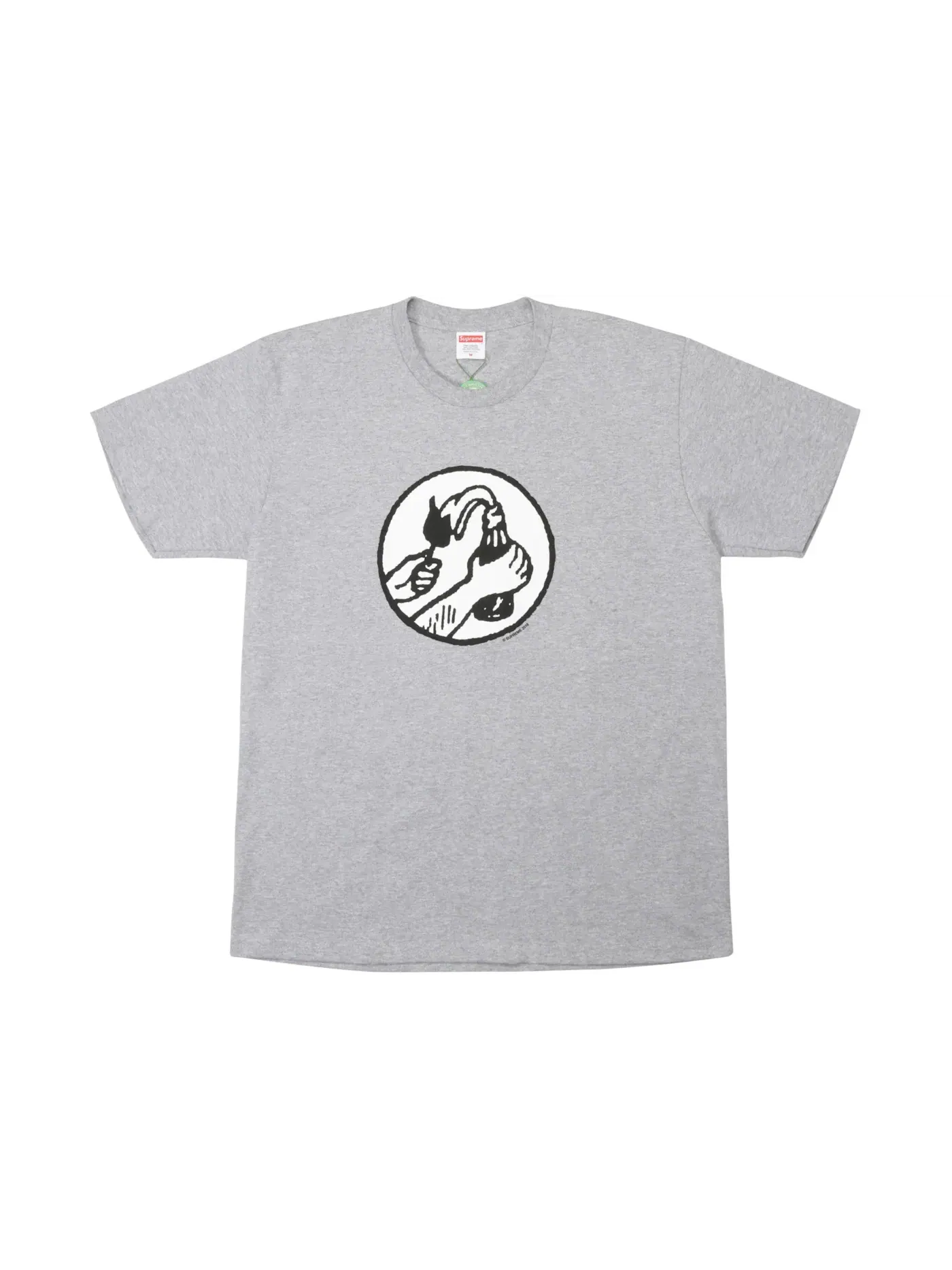 Детская футболка с принтом Supreme Tee — изображение 1 из 1, серый