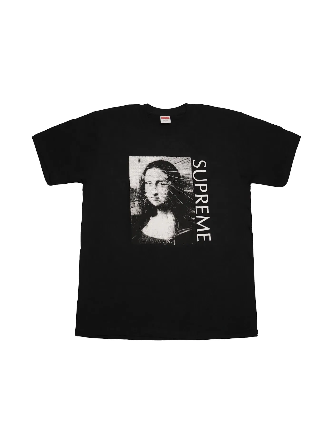 Мужская футболка с принтом Supreme Mona Lisa Tee — изображение 1 из 1, черный