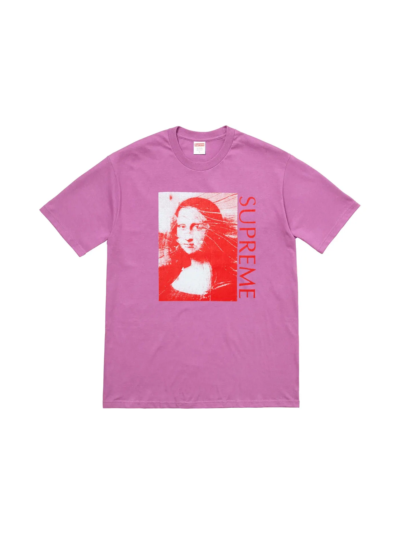 Мужская футболка с принтом Supreme Mona Lisa Tee — изображение 1 из 1, светлый фиолетовый