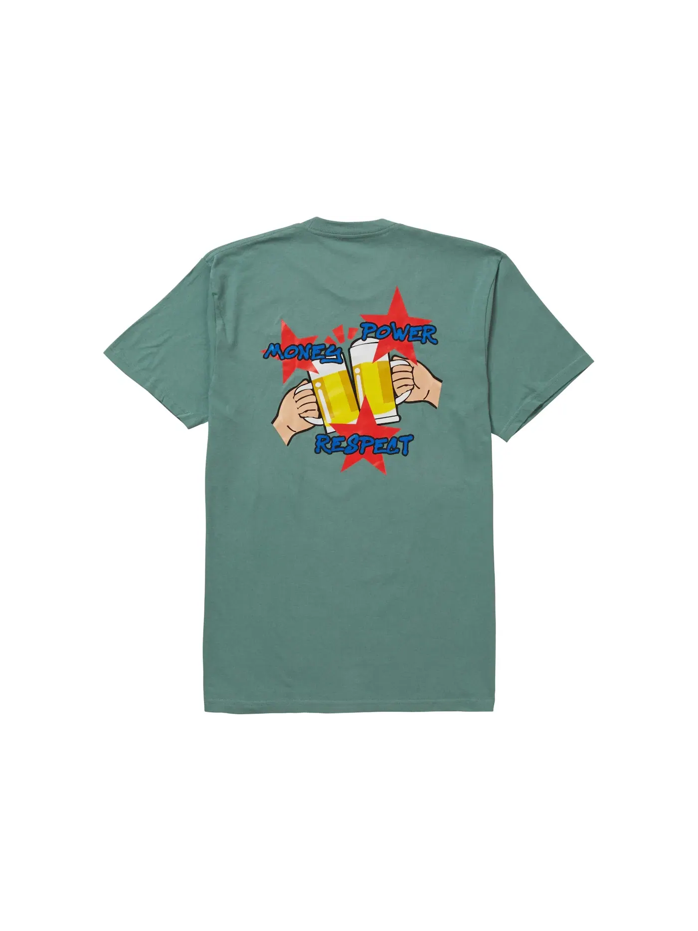 Мужская футболка с принтом Supreme Money Power Respect Tee — изображение 2 из 2, голубой
