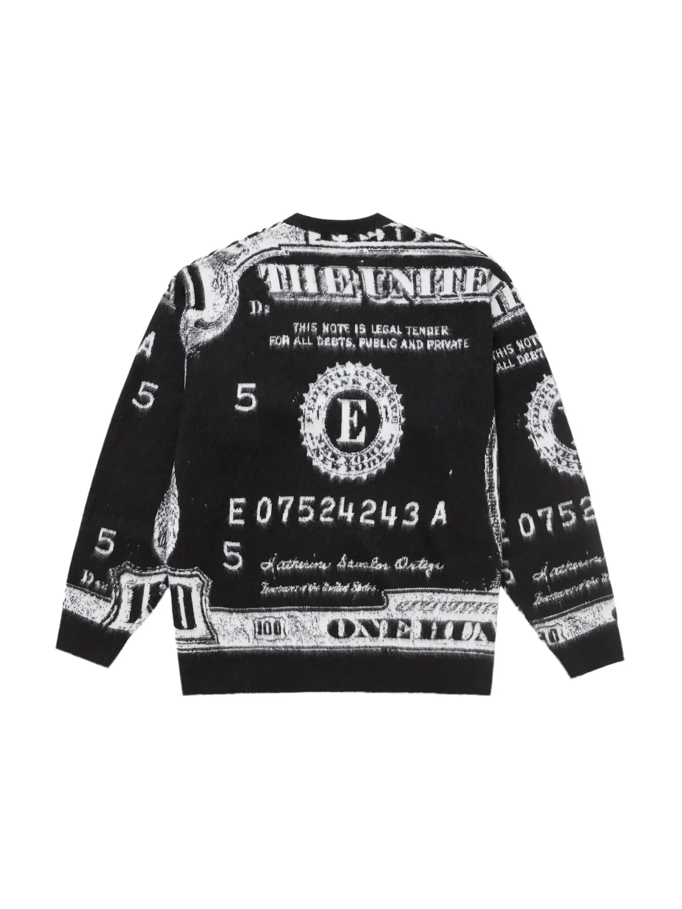 Мужской свитер Supreme Money Sweater Supreme — изображение 2 из 2, черный