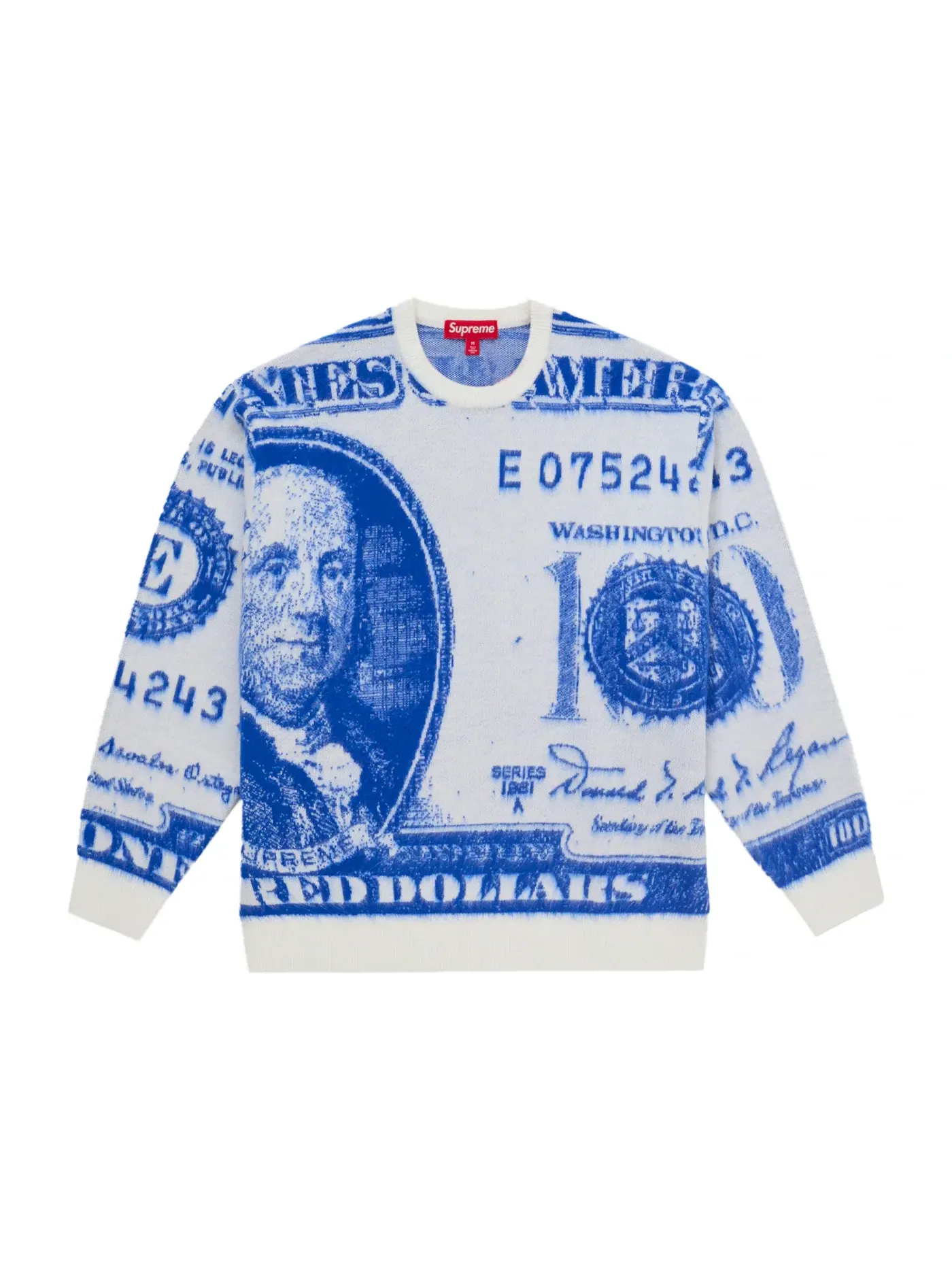 Мужской свитер с принтом Supreme Sweater — изображение 1 из 2, белый