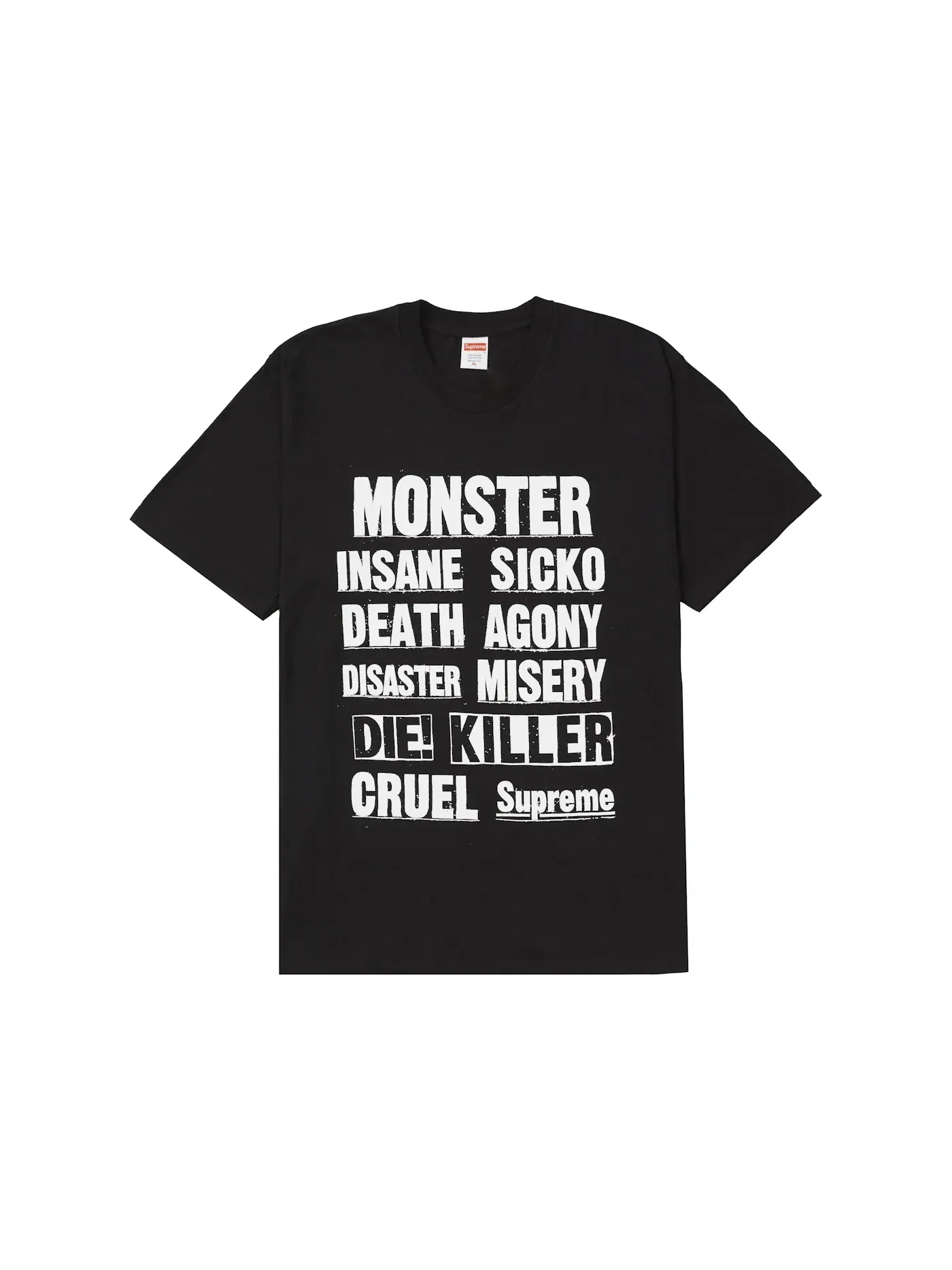 Мужская футболка с принтом Supreme Monster Tee — изображение 1 из 1, черный
