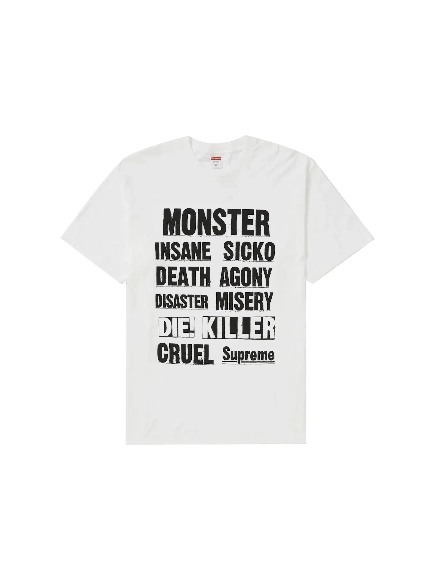 Мужская футболка с принтом Supreme Tee — изображение 1 из 1, белый