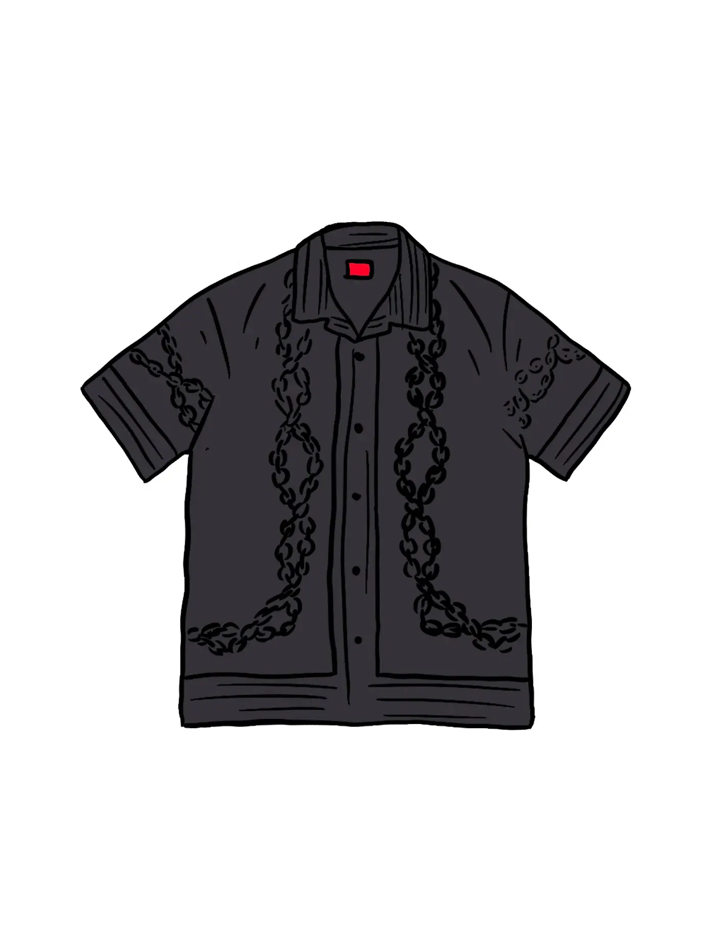 Мужская рубашка с коротким рукавом Supreme S/S Shirt — изображение 1 из 1, черный