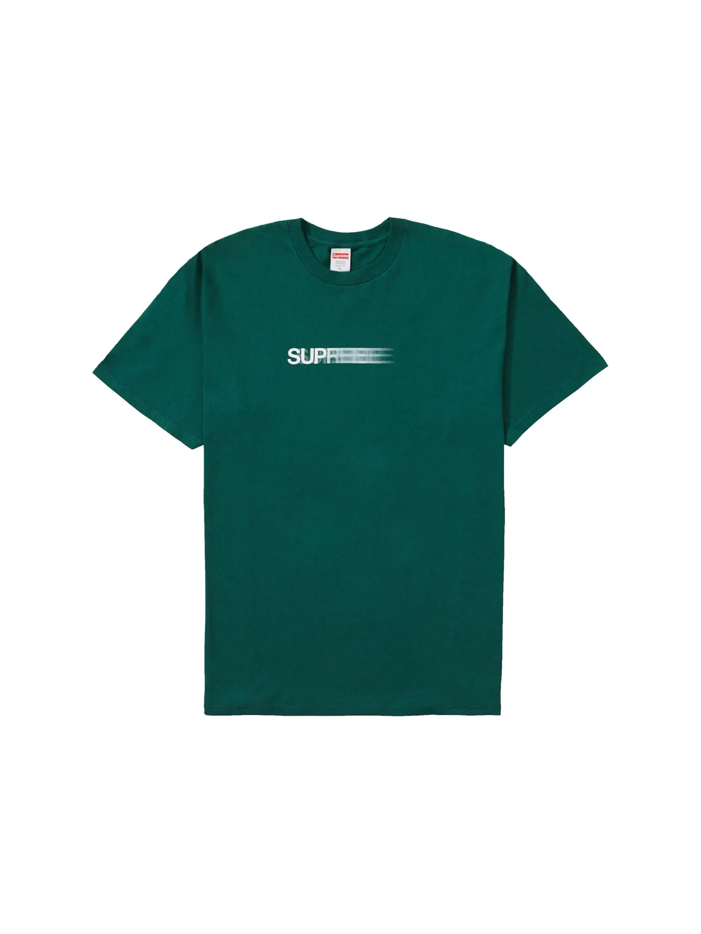 Мужская футболка с принтом Supreme Motion Logo Tee (SS20) — изображение 1 из 1, темный зеленый