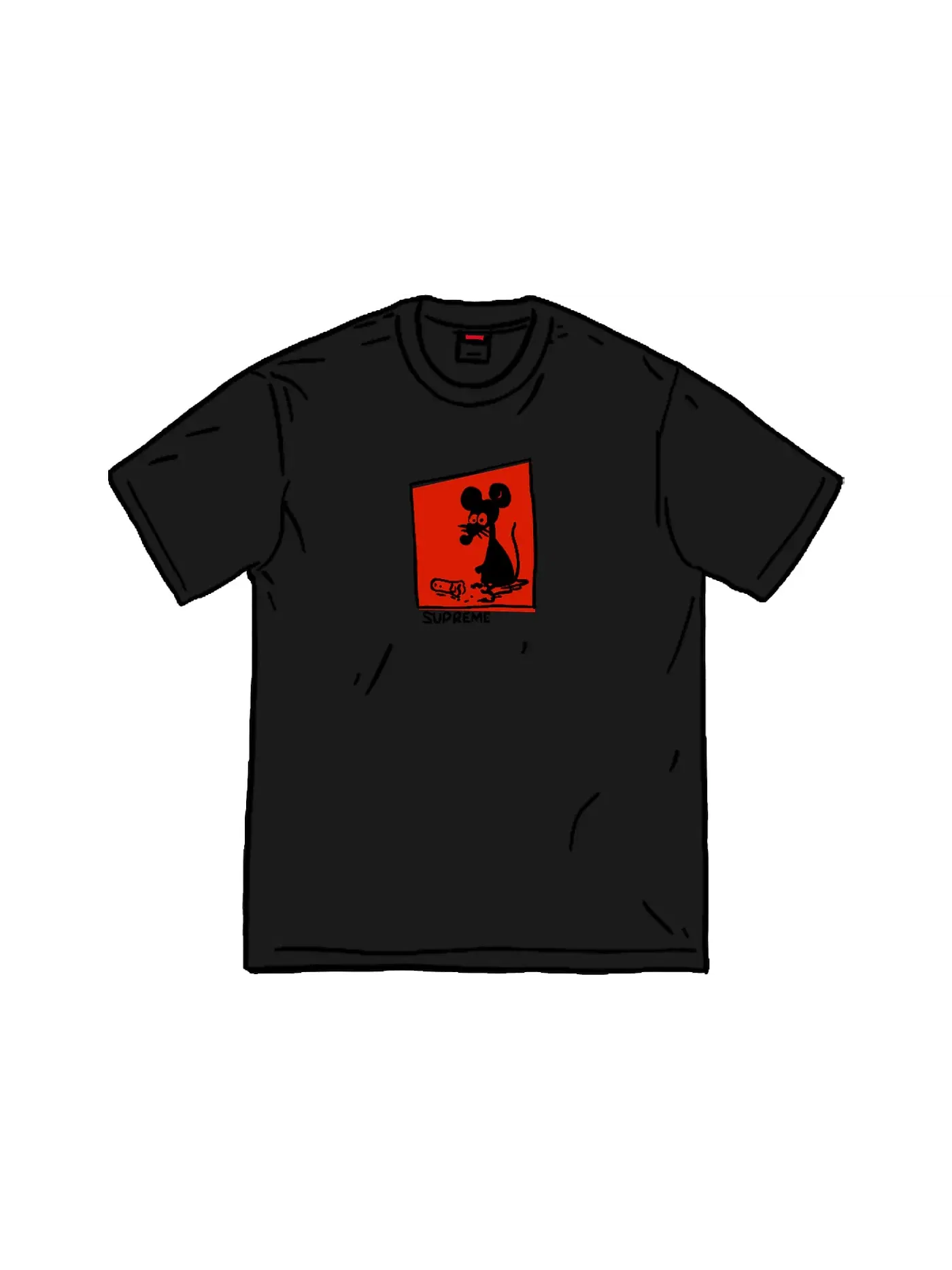 Мужская футболка с принтом Supreme Tee — изображение 1 из 1, черный