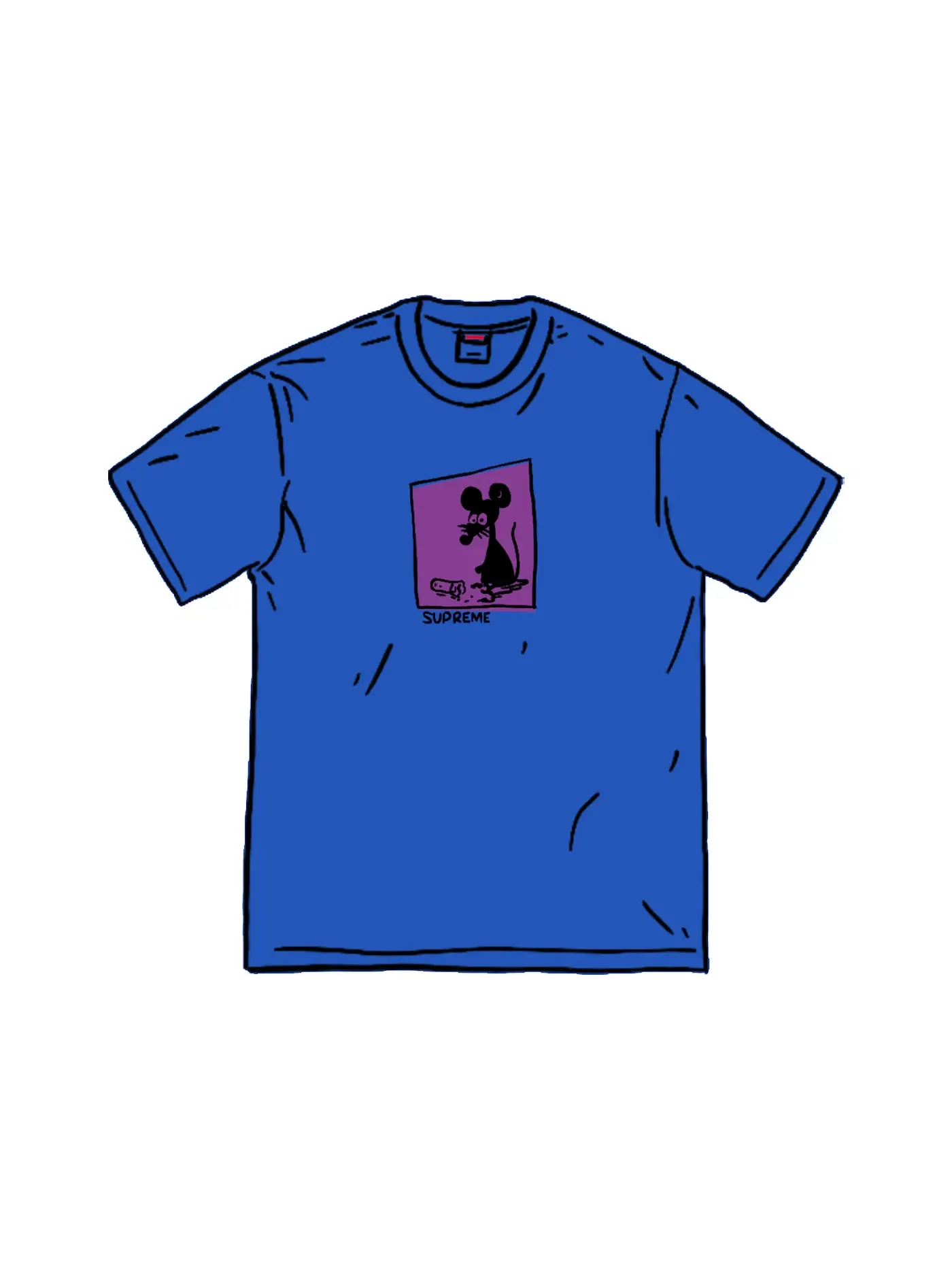 Мужская футболка Supreme Tee — изображение 1 из 1, королевский