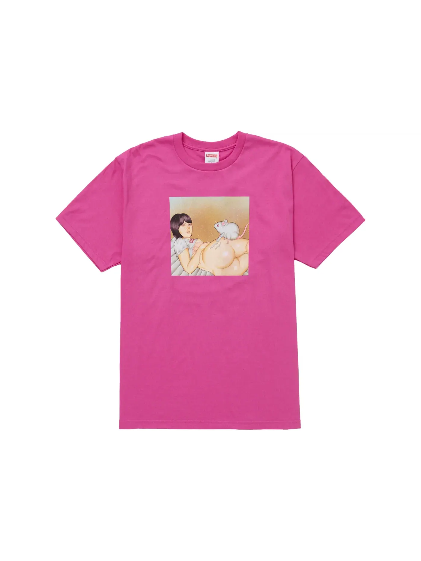 Мужская футболка с принтом Supreme Tee (SS25) — изображение 1 из 1, фуксия