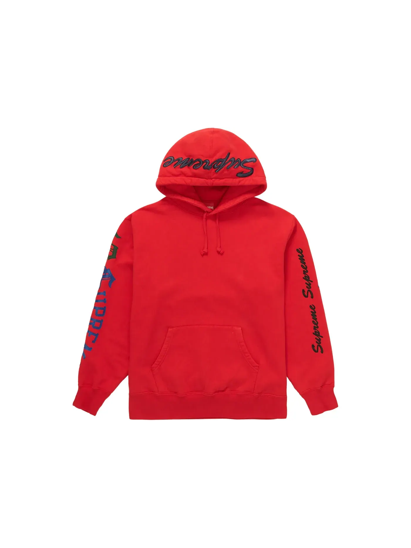 Мужская худи с принтом Multi Logo Supreme — изображение 2 из 2, красный