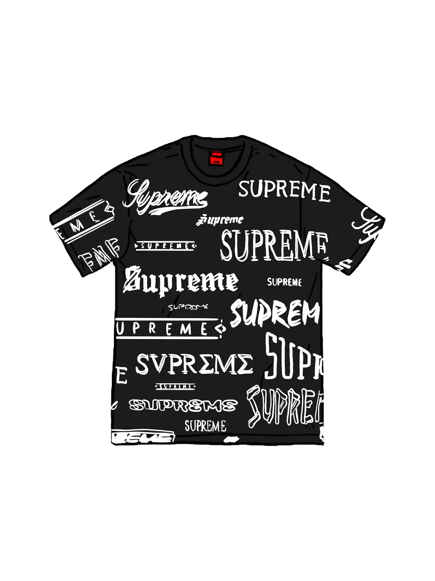 Мужская футболка с принтом Tee Supreme — изображение 1 из 1, черный
