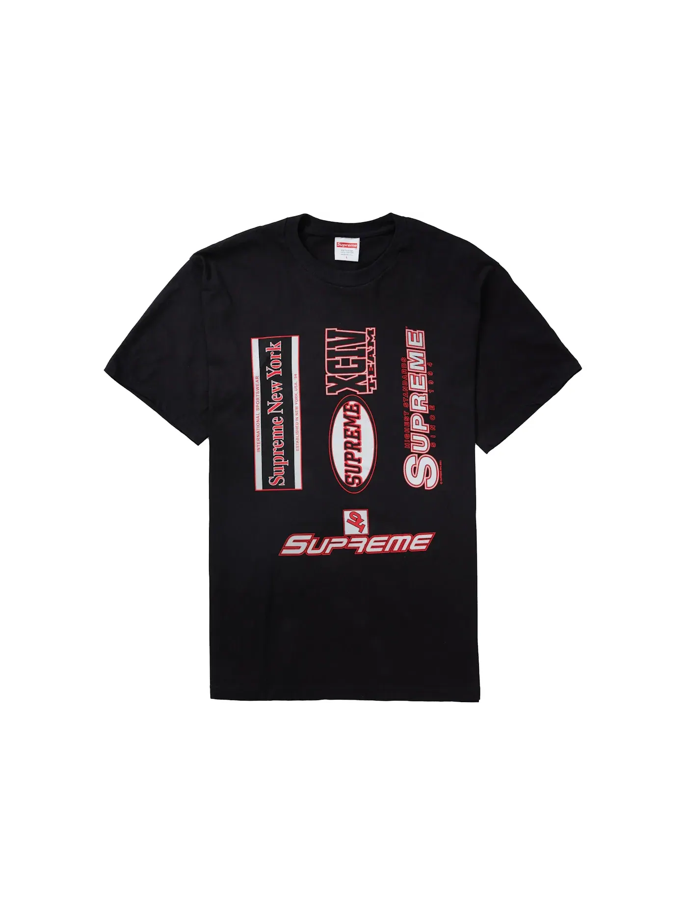 Мужская футболка с принтом Tee Supreme — изображение 1 из 1, черный