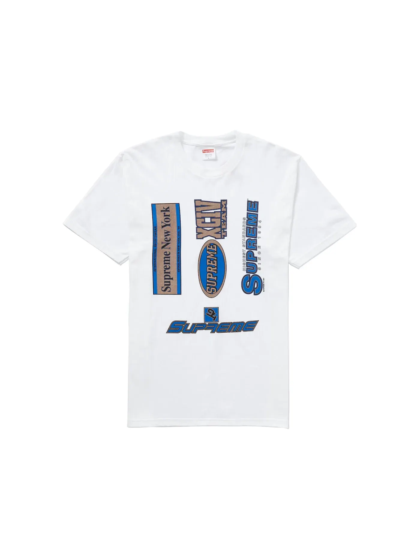 Мужская футболка с принтом Supreme Tee — изображение 1 из 1, белый