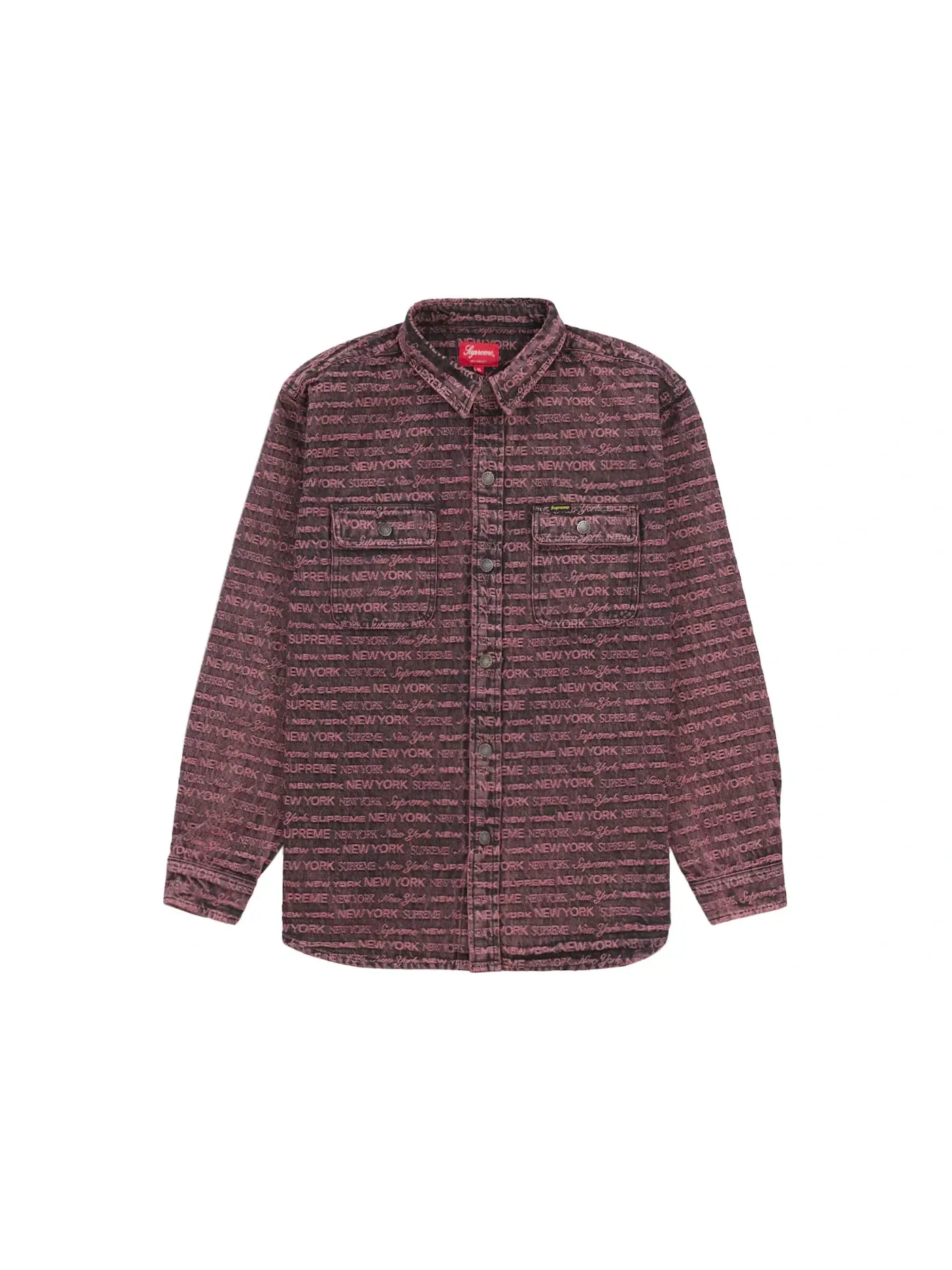 Мужская рубашка с жаккардовым денимом Supreme Shirt — изображение 1 из 1, фиолетовый