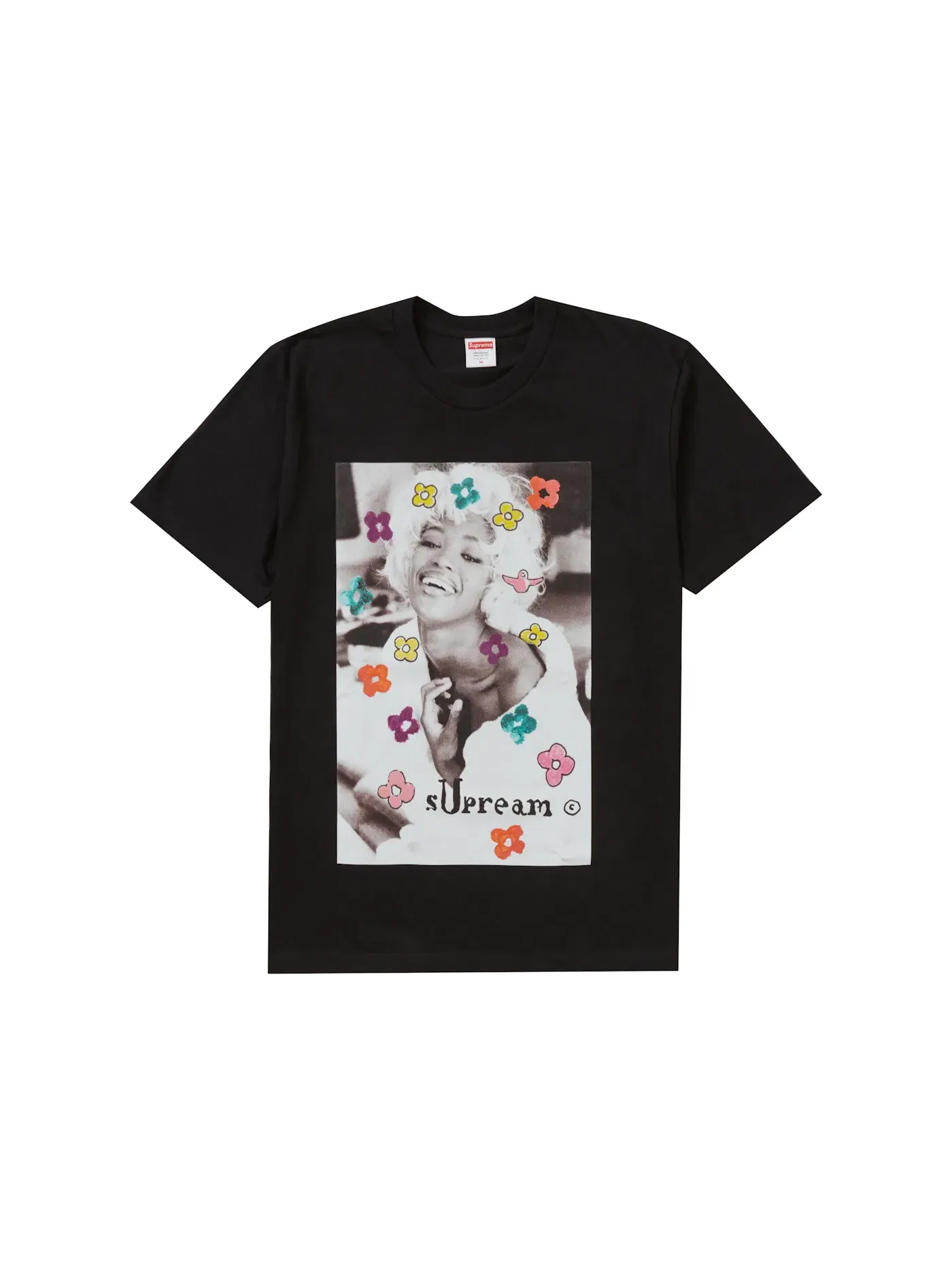 Мужская футболка с принтом Supreme Tee — изображение 1 из 1, черный