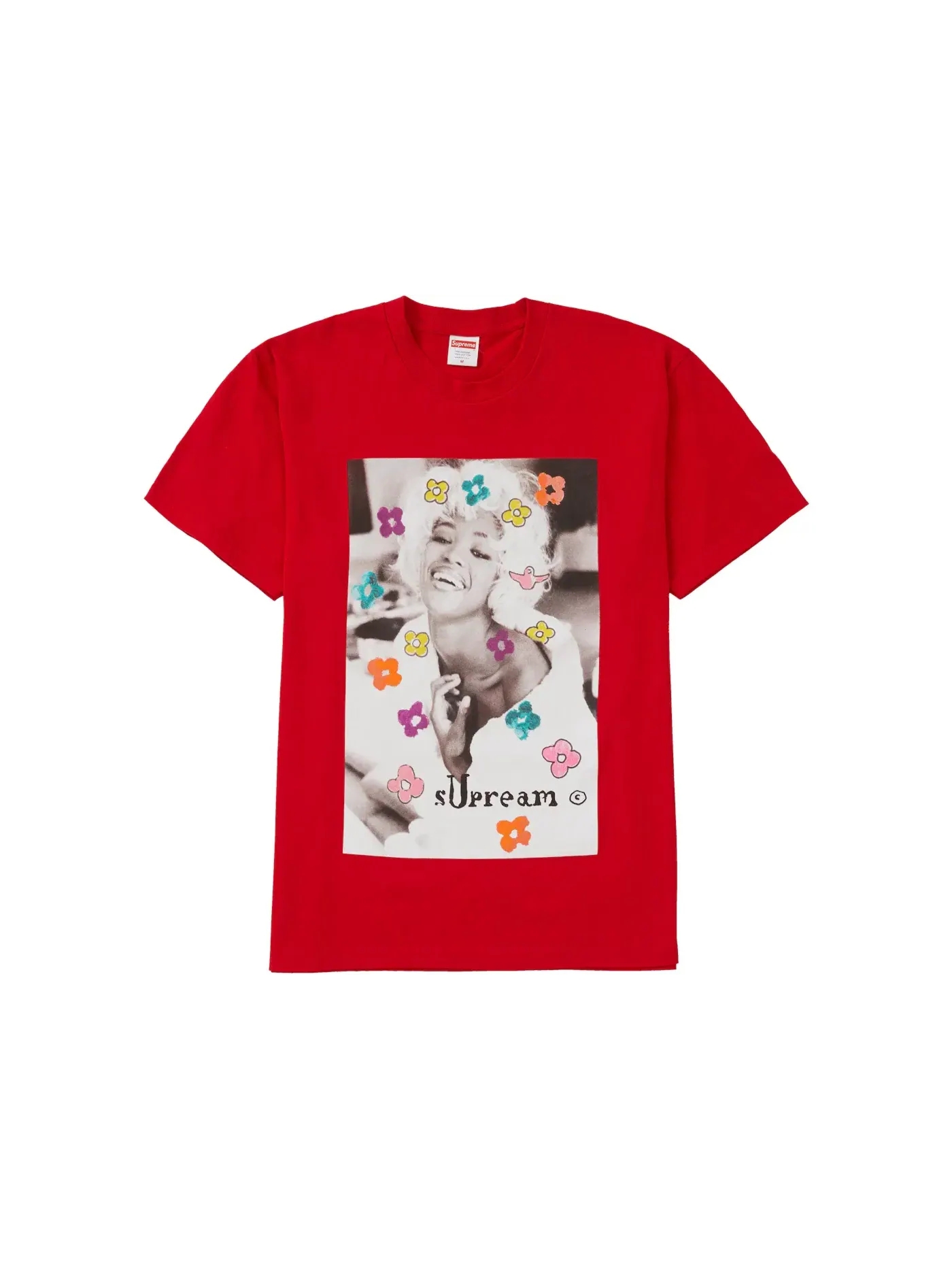 Мужская футболка с принтом Supreme Tee — изображение 1 из 1, красный