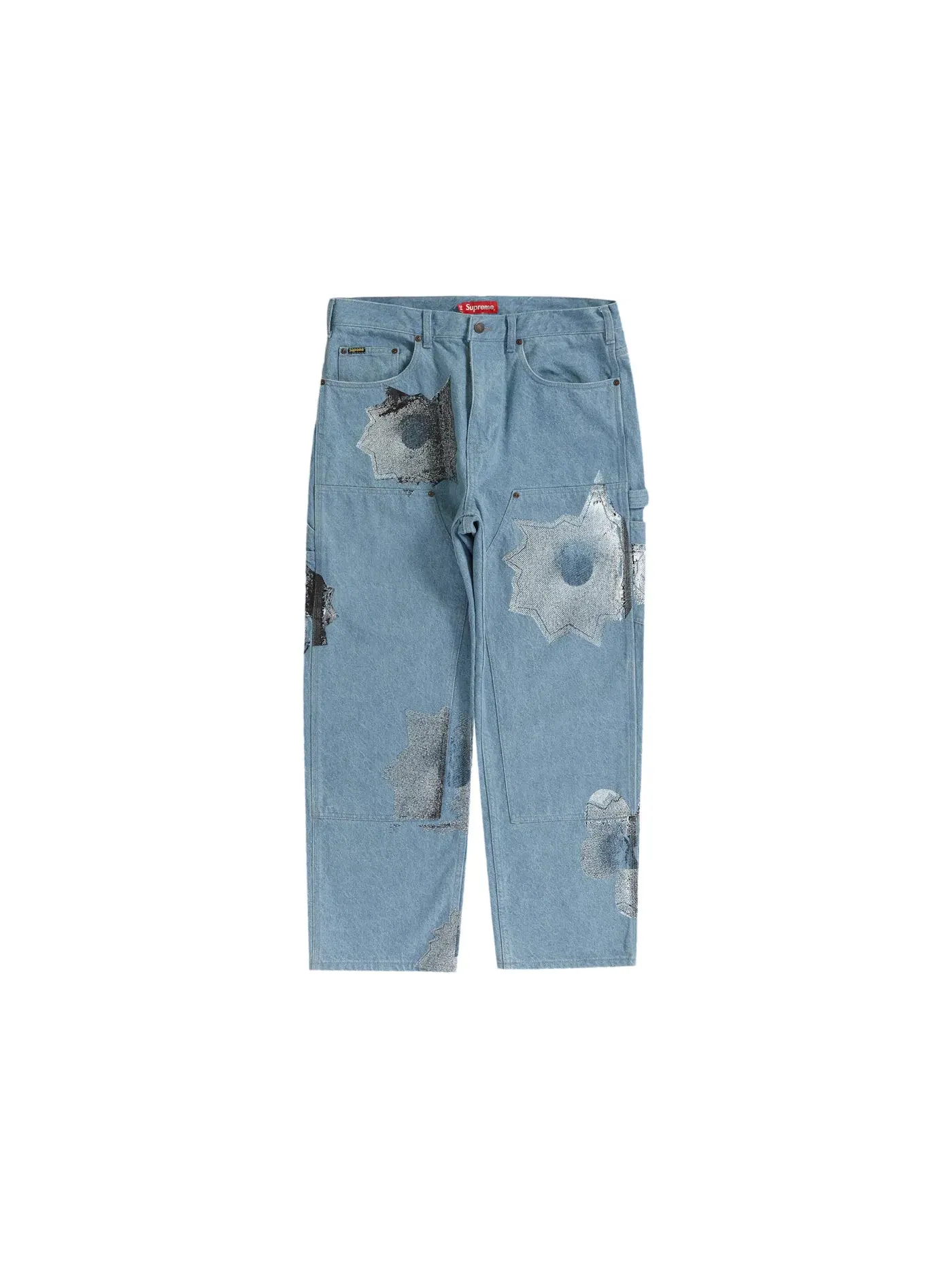 Мужские джинсы с двойным коленом Lowman Double Knee Painter Pant Supreme — изображение 1 из 2, джинсовый синий