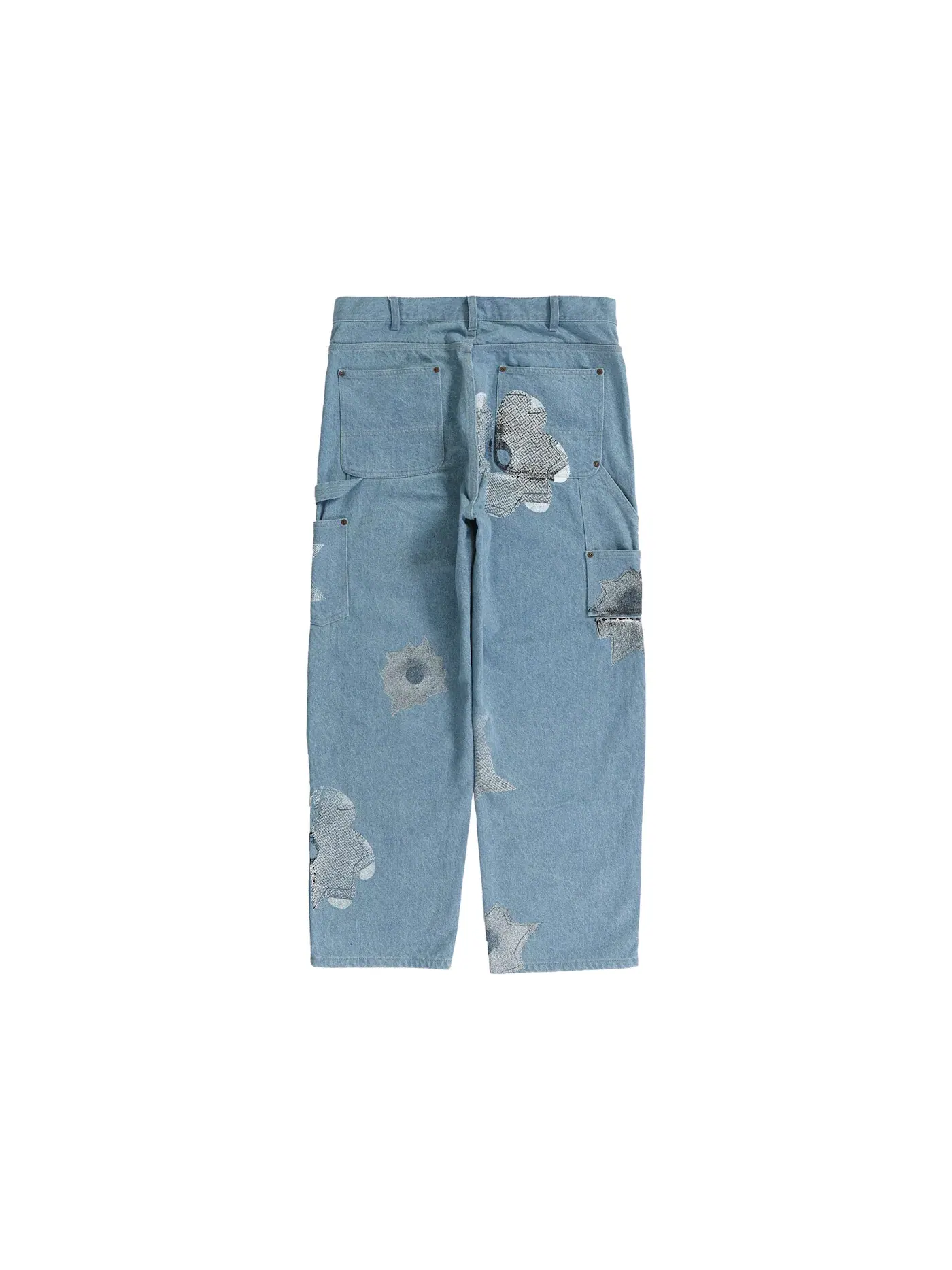 Мужские джинсы с двойным коленом Lowman Double Knee Painter Pant Supreme — изображение 2 из 2, джинсовый синий