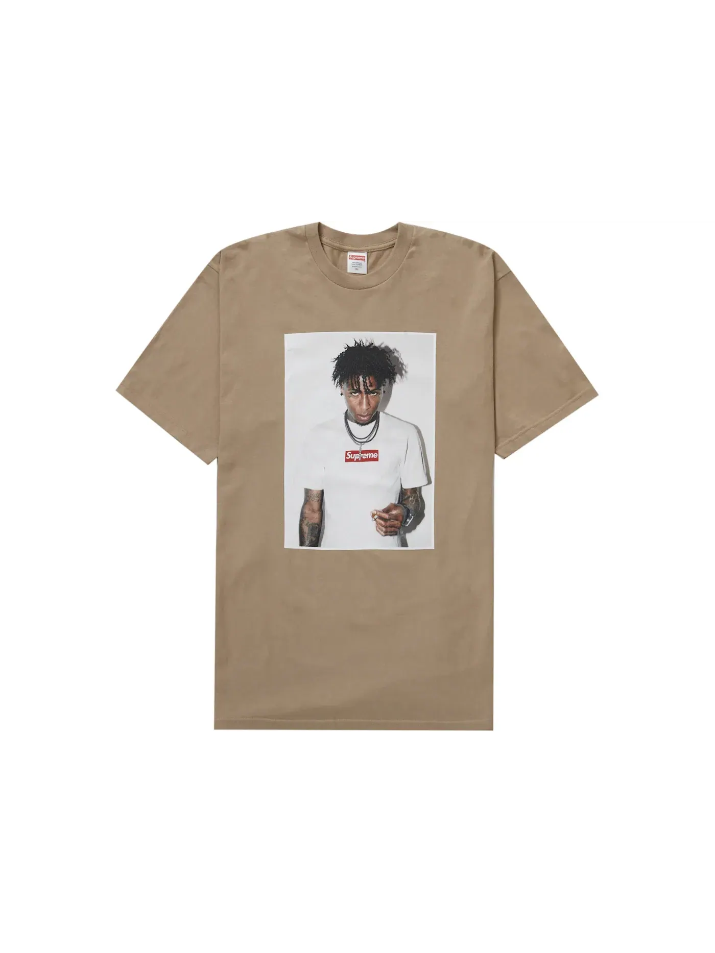 Мужская футболка с принтом Supreme Tee — изображение 1 из 1, хаки