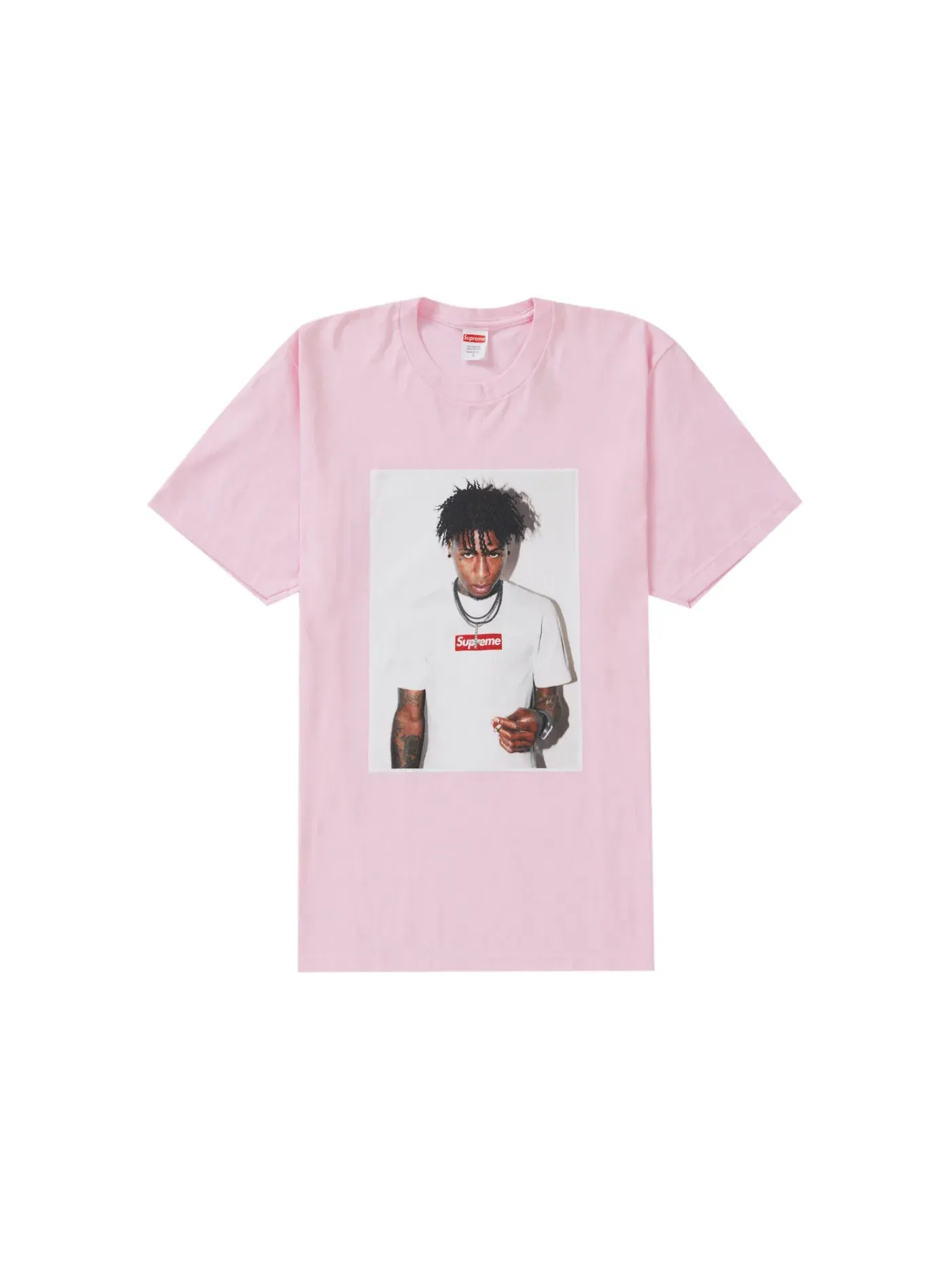 Мужская футболка с принтом Supreme Tee — изображение 1 из 1, розовый