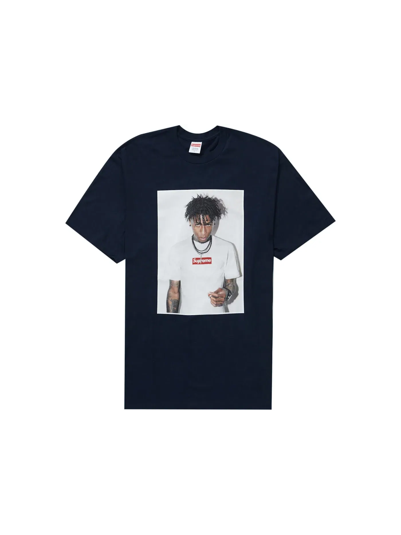 Мужская футболка с принтом Tee Supreme — изображение 1 из 1, темно-синий