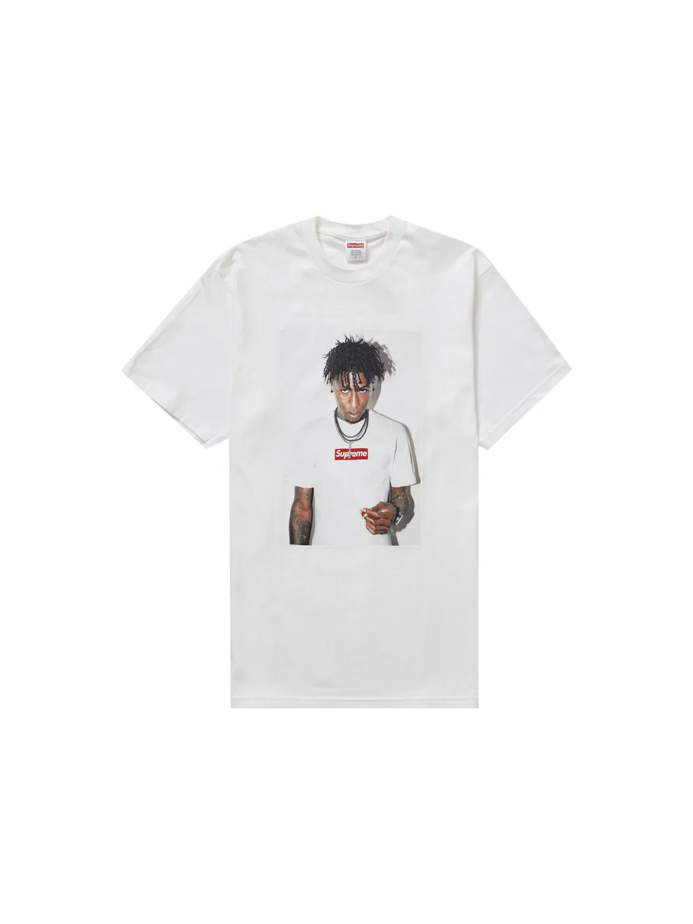 Мужская футболка с принтом Supreme Tee — изображение 1 из 1, белый