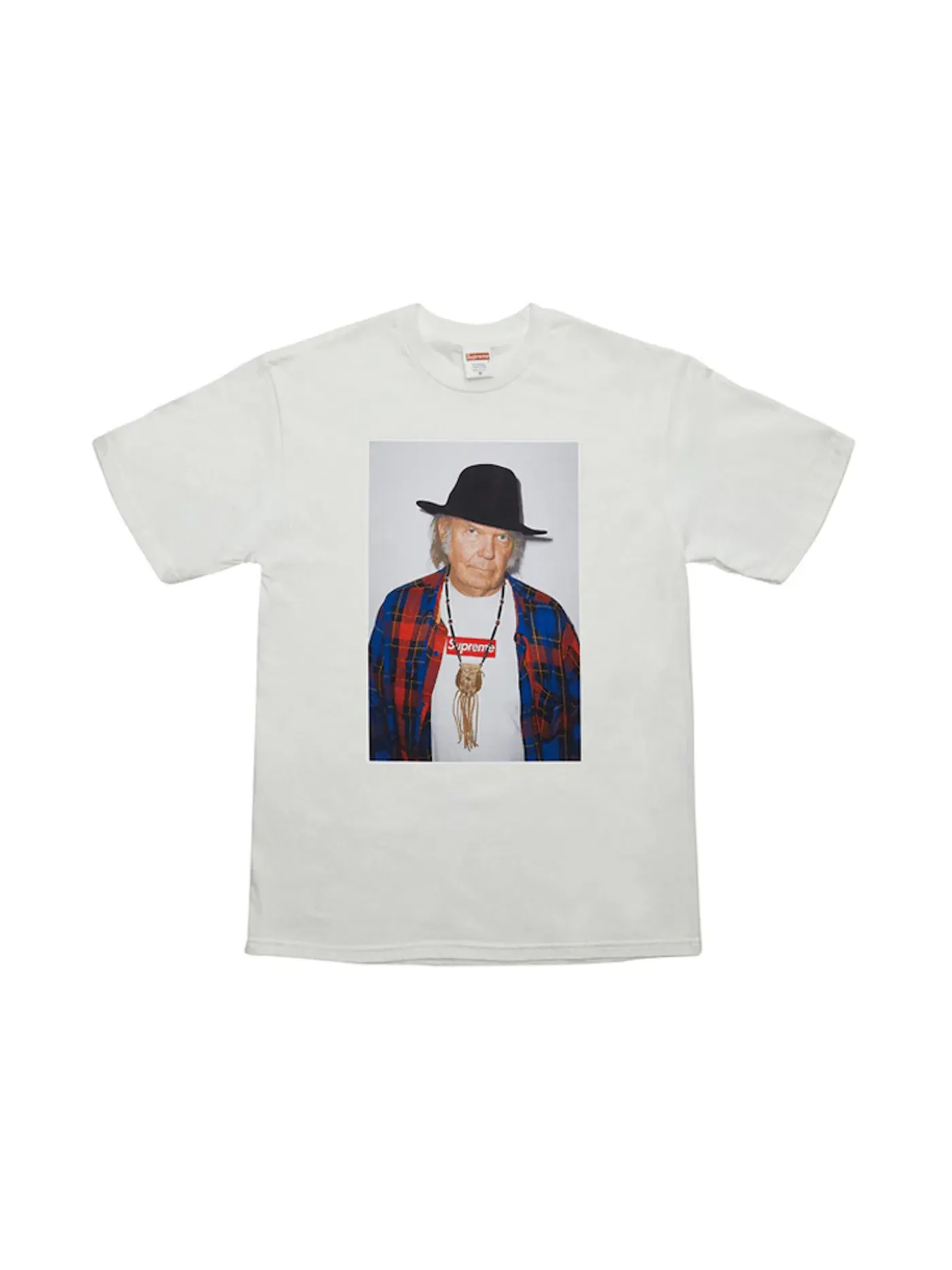 Мужская футболка с принтом Supreme Neil Young Tee — изображение 1 из 1, белый