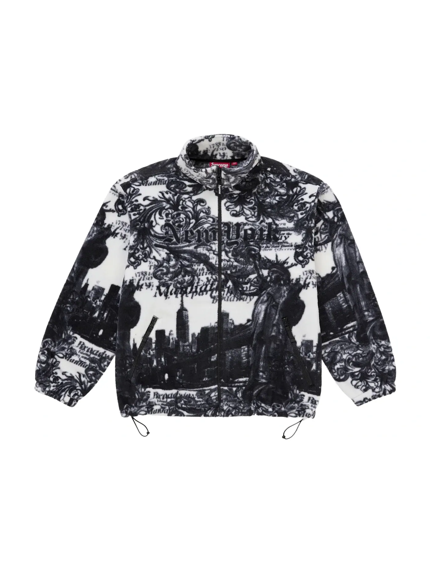 Мужская флисовая куртка с принтом Jacket Supreme — изображение 1 из 2, белый
