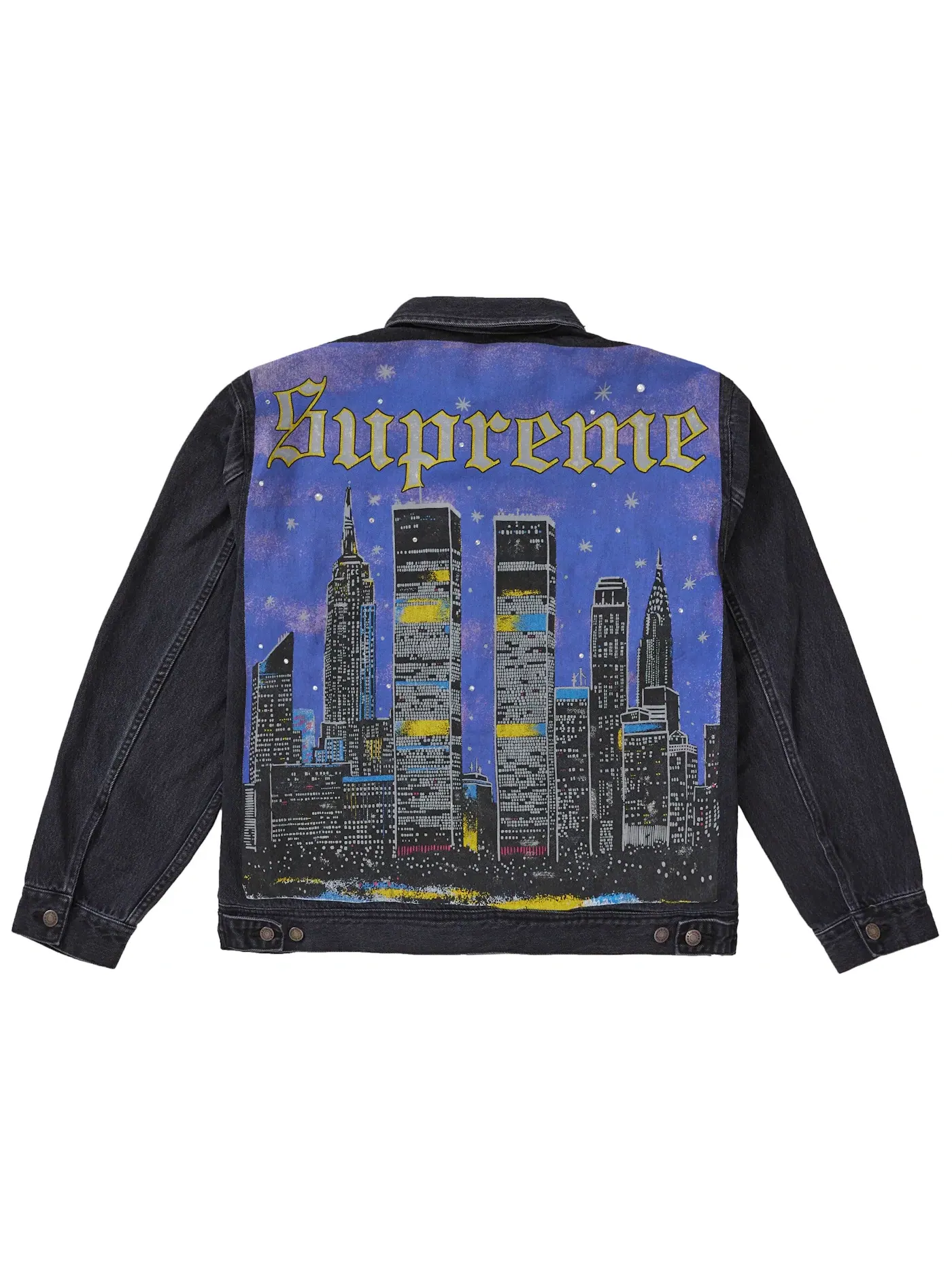 Мужская куртка-тракер с принтом Supreme New York Painted — изображение 2 из 2, черный