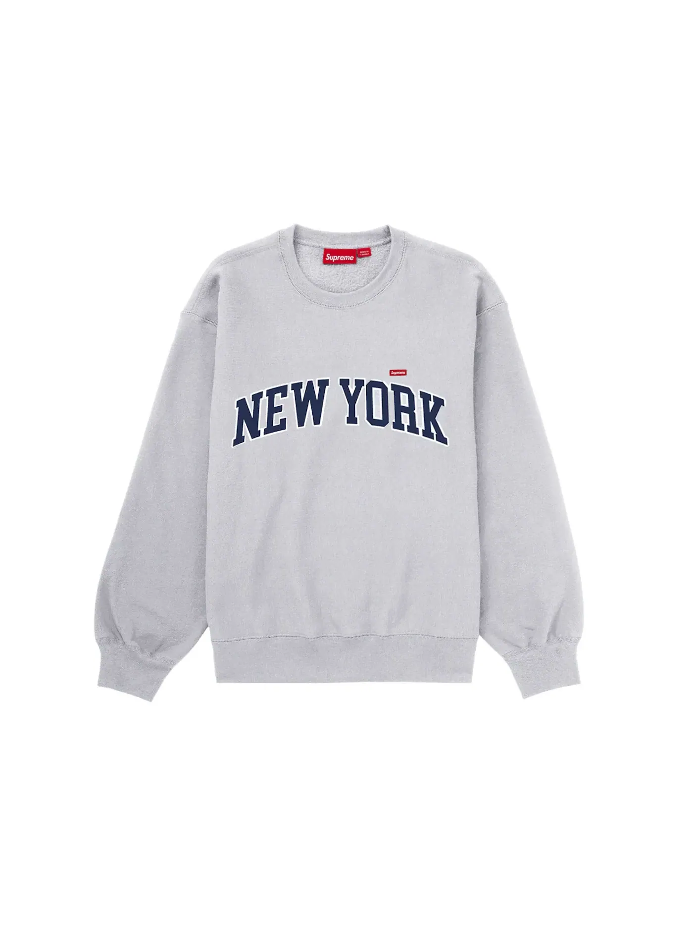 Мужской свитшот с принтом Supreme Crewneck — изображение 1 из 1, серый