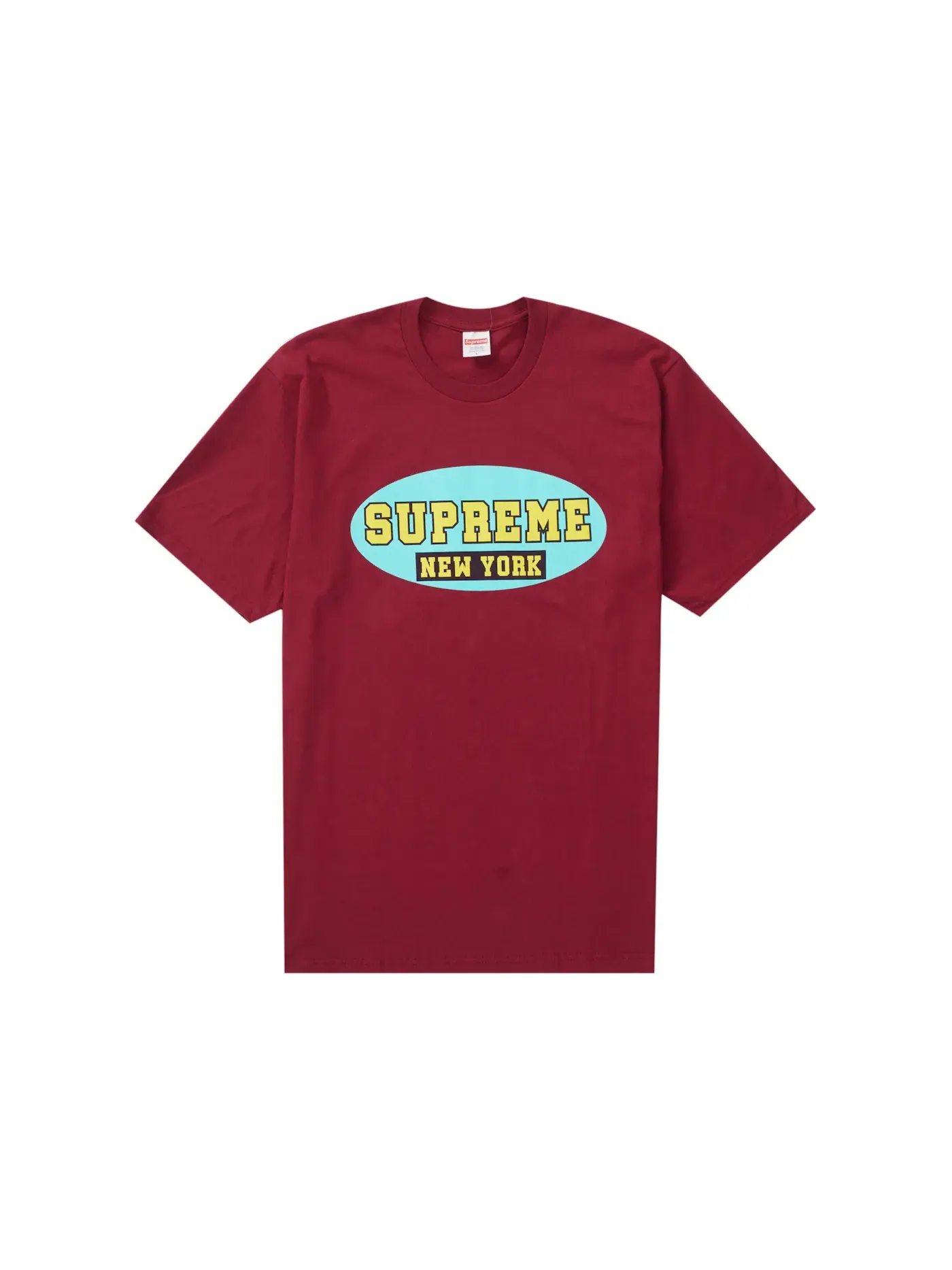 Мужская футболка с принтом Supreme New York Tee Cardinal — изображение 1 из 1