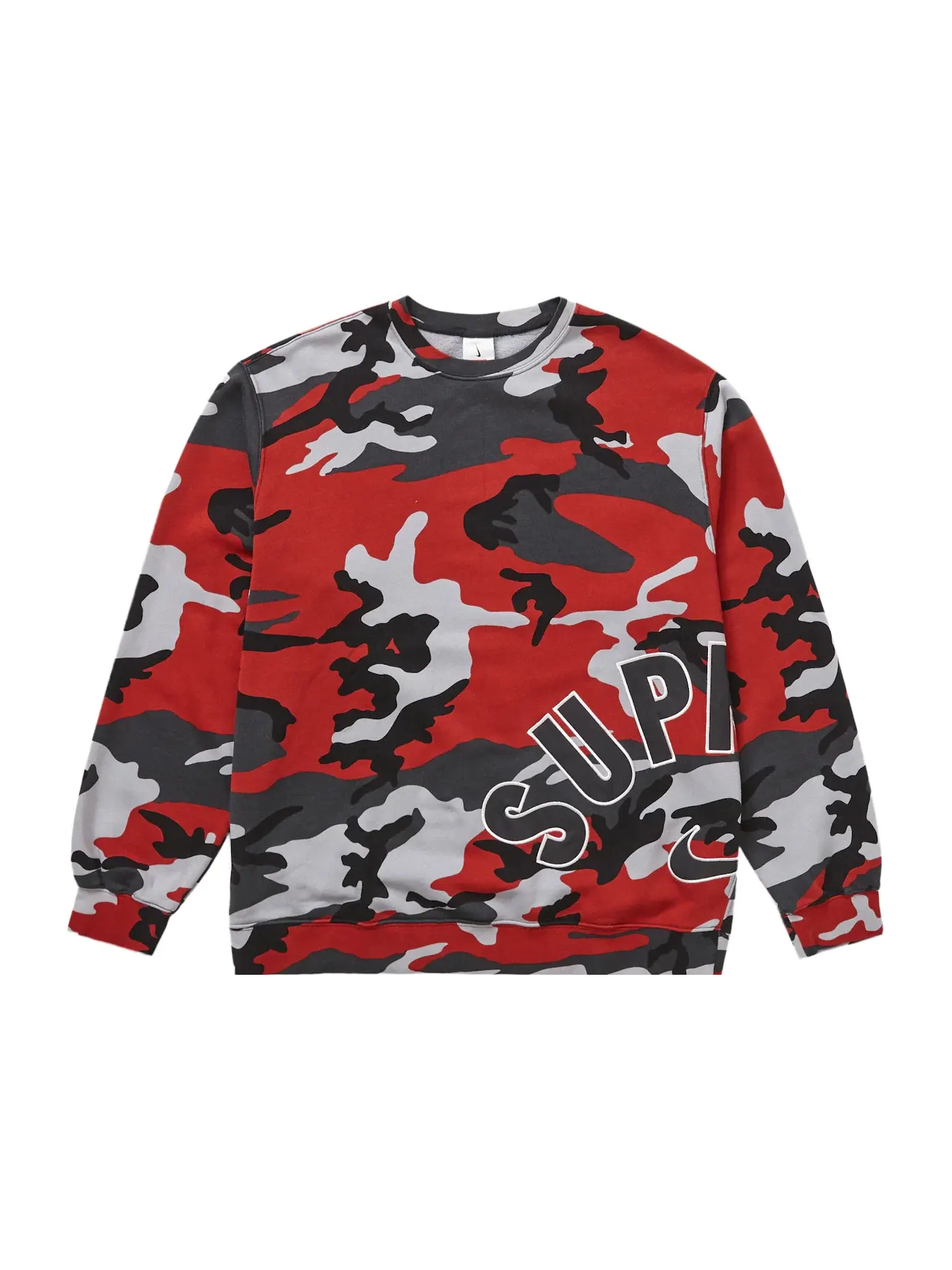 Мужской свитшот с принтом Supreme Nike Arc Crewneck Red Camo — изображение 1 из 2, красный