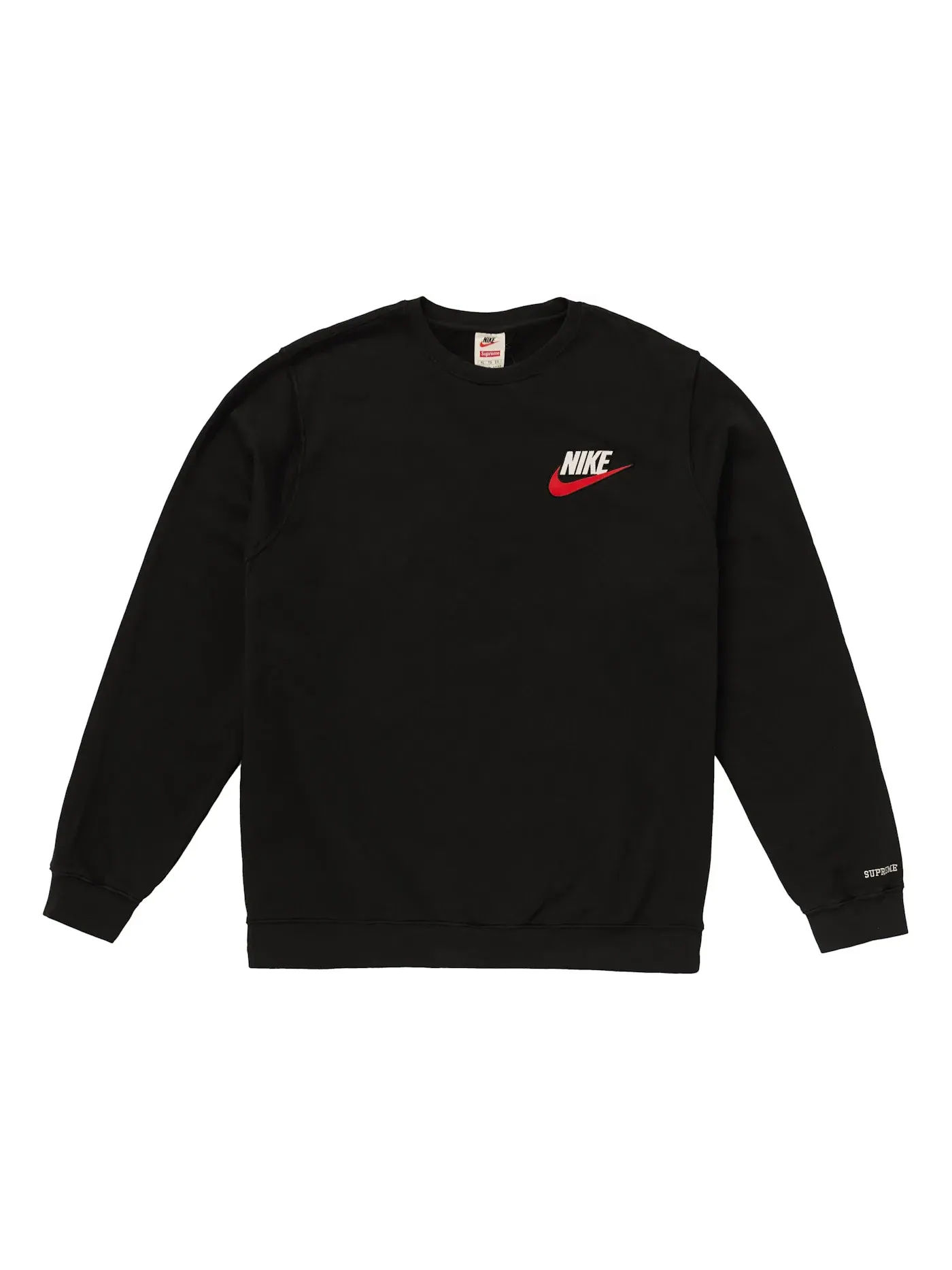 Мужской свитшот с аппликацией Supreme Crewneck — изображение 1 из 1, черный