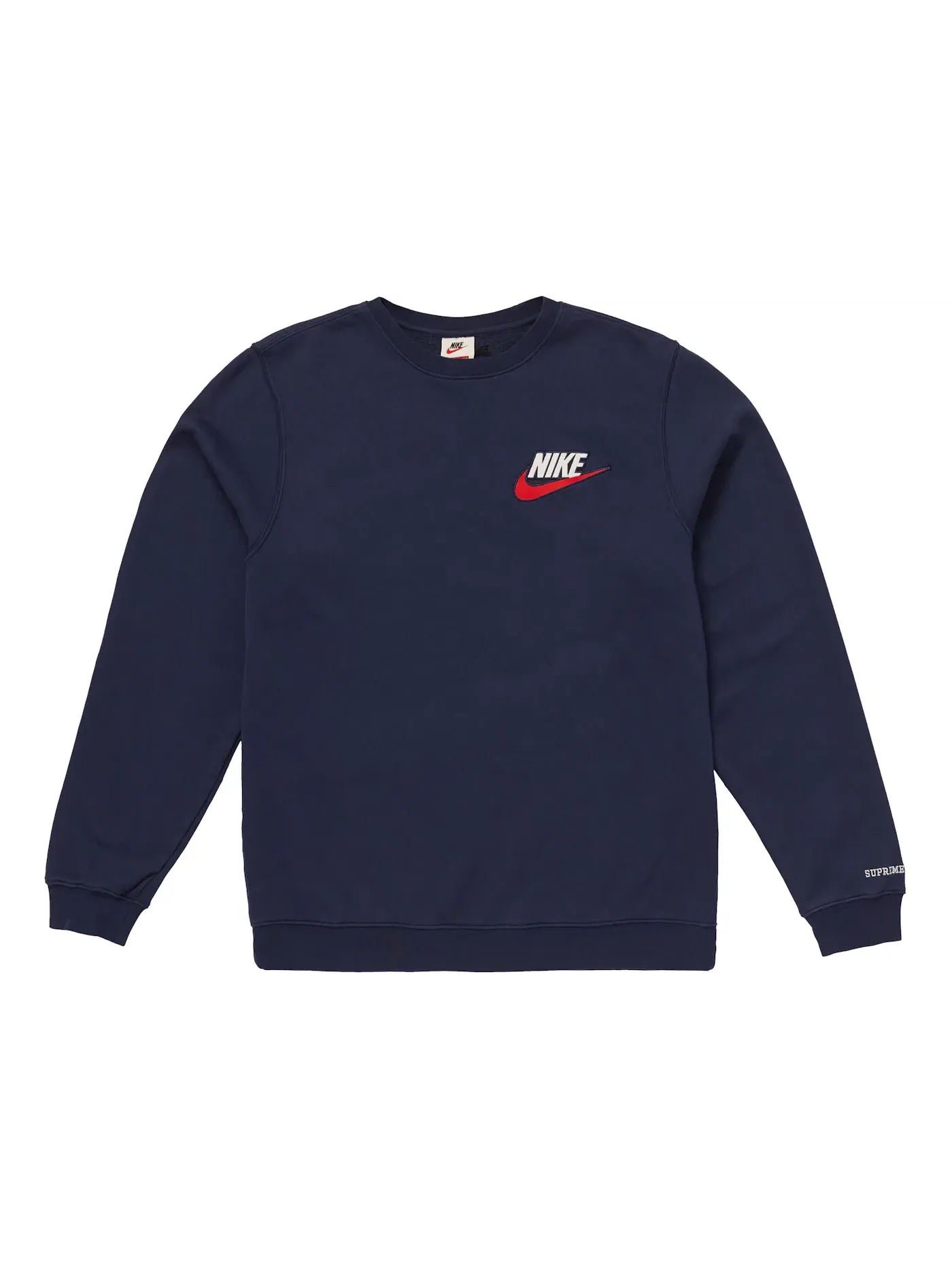 Мужской свитшот с логотипом Supreme Nike Crewneck Supreme — изображение 1 из 1, темно-синий