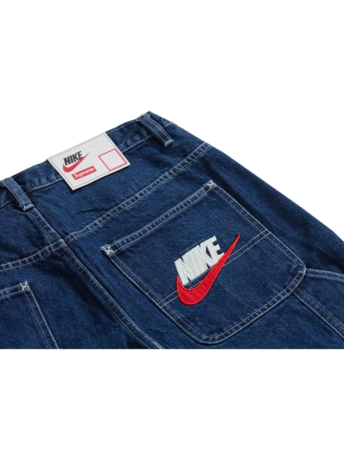 Мужские джинсовые шорты с принтом Supreme Nike Short — изображение 3 из 3, синий