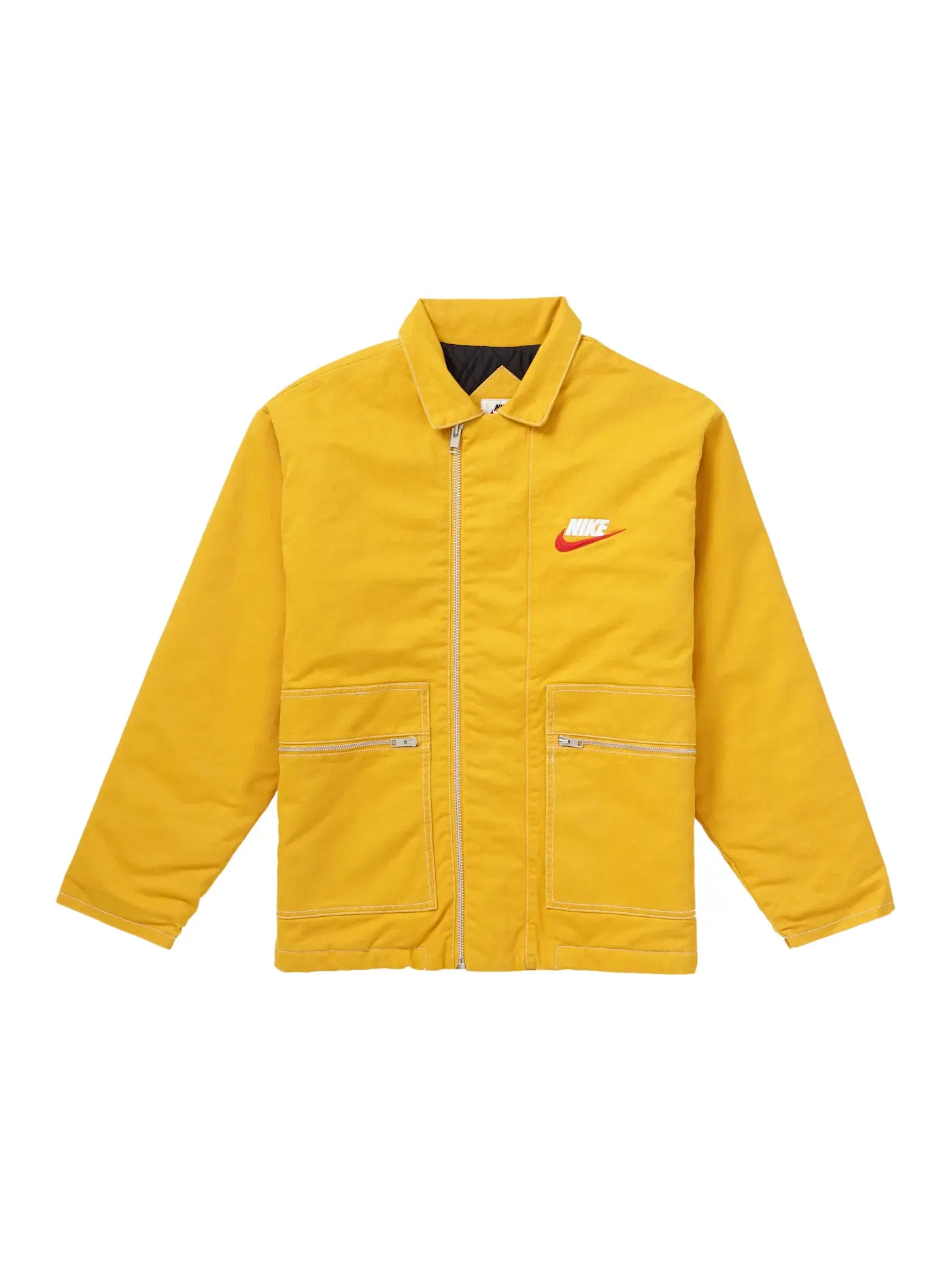 Мужская куртка с двухзамковой молнией Supreme Nike Double Zip Quilted Work Jacket — изображение 1 из 1, желтый