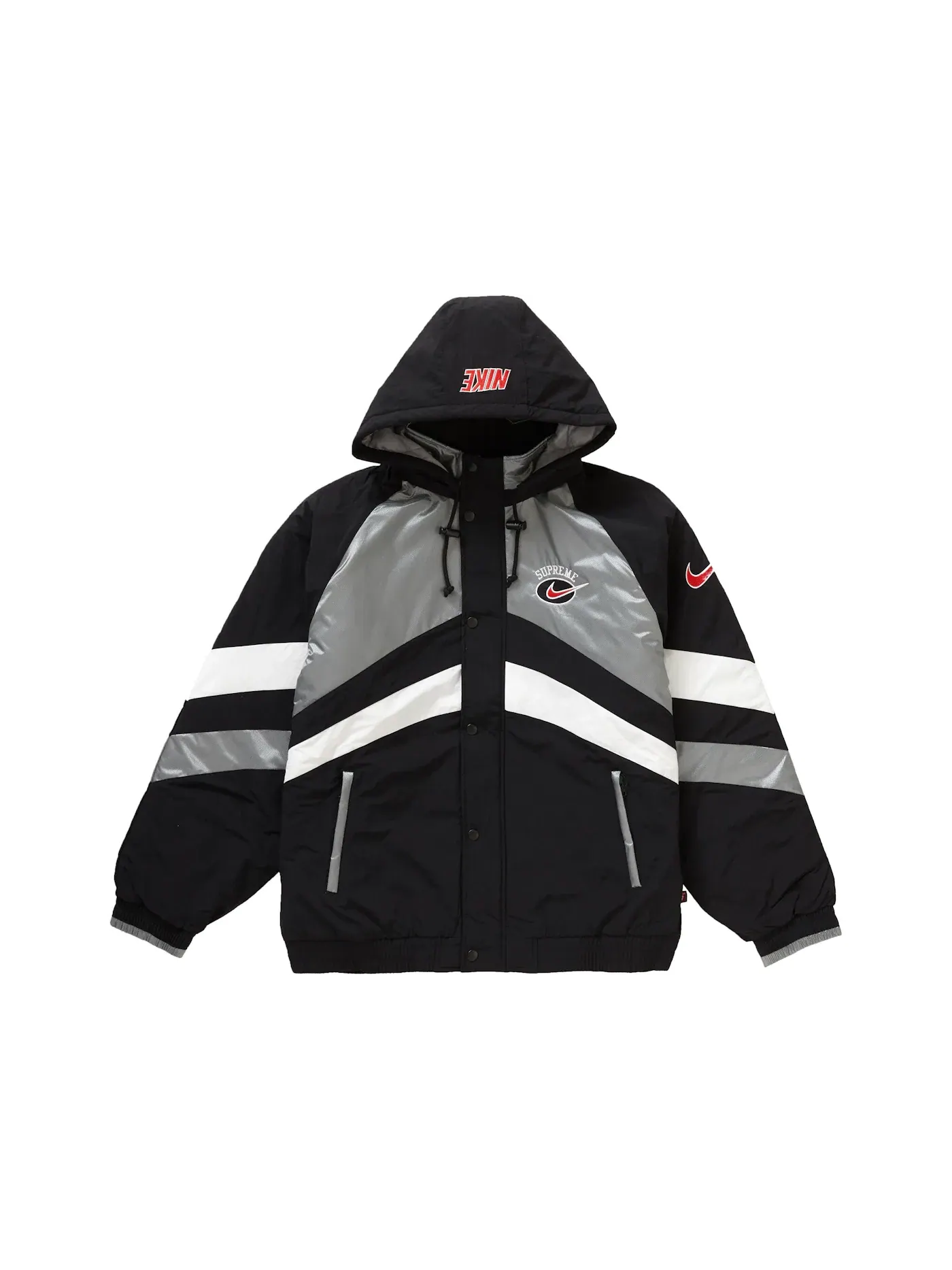 Мужская куртка с капюшоном Supreme Nike Silver — изображение 1 из 3