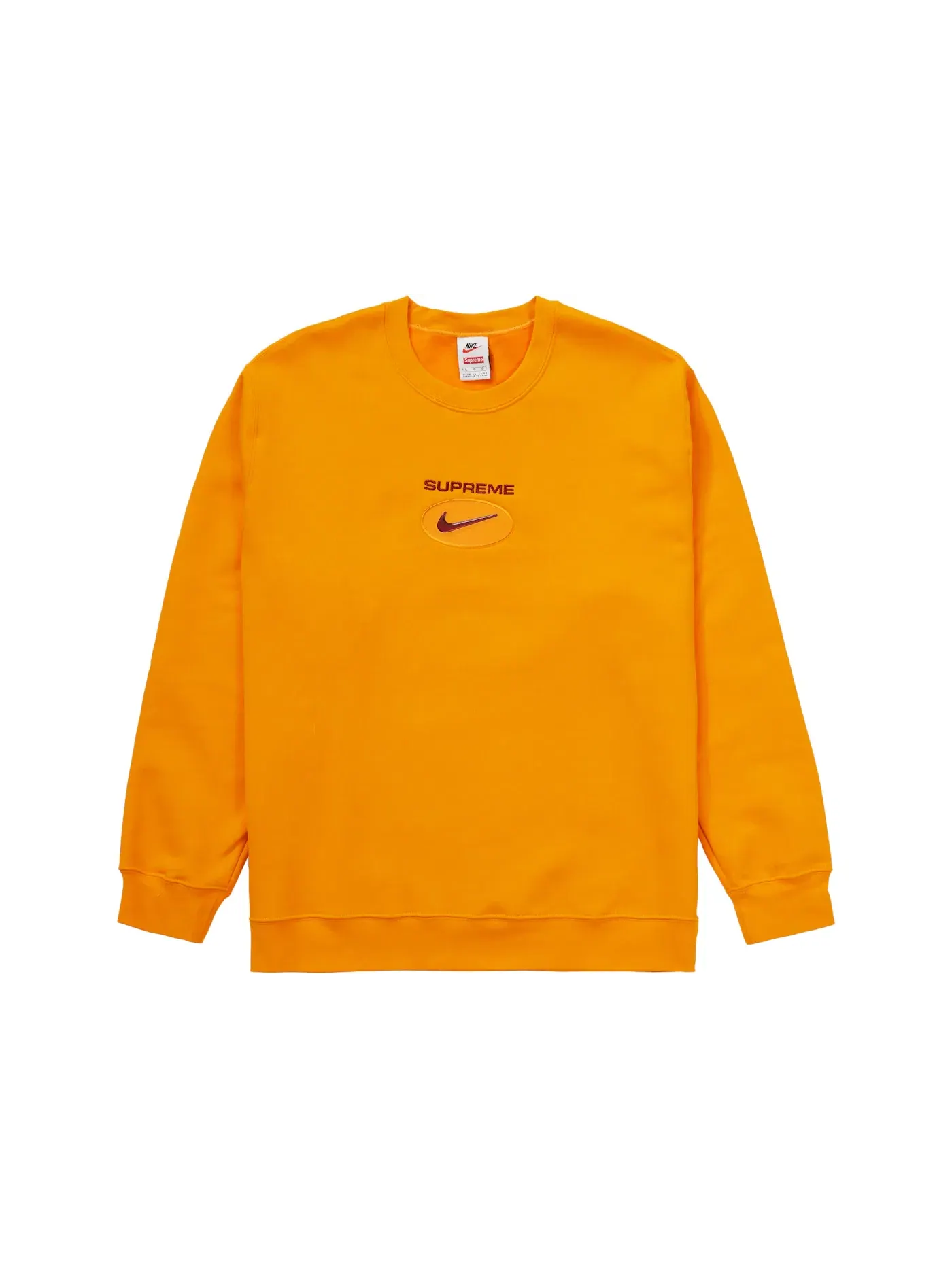 Мужской свитшот с принтом Supreme Nike Jewel Crewneck — изображение 1 из 1, оранжевый