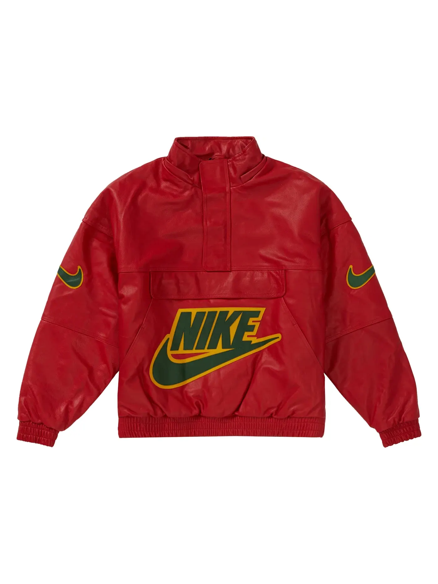 Мужская анорак из кожи Nike Red Supreme — изображение 2 из 3, красный