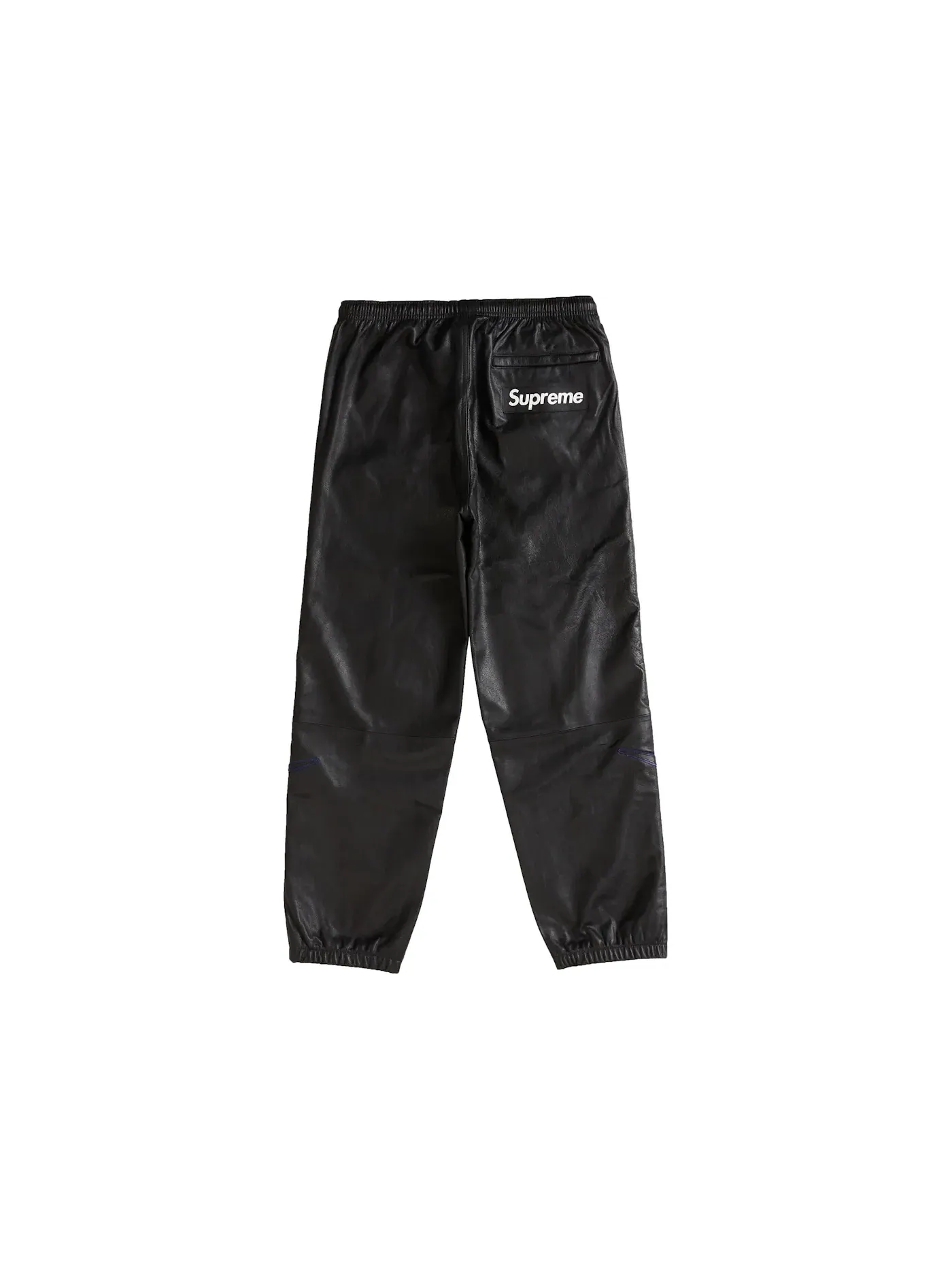 Мужские штаны из кожи Supreme Nike Leather Warm Up Pant — изображение 2 из 2, черный