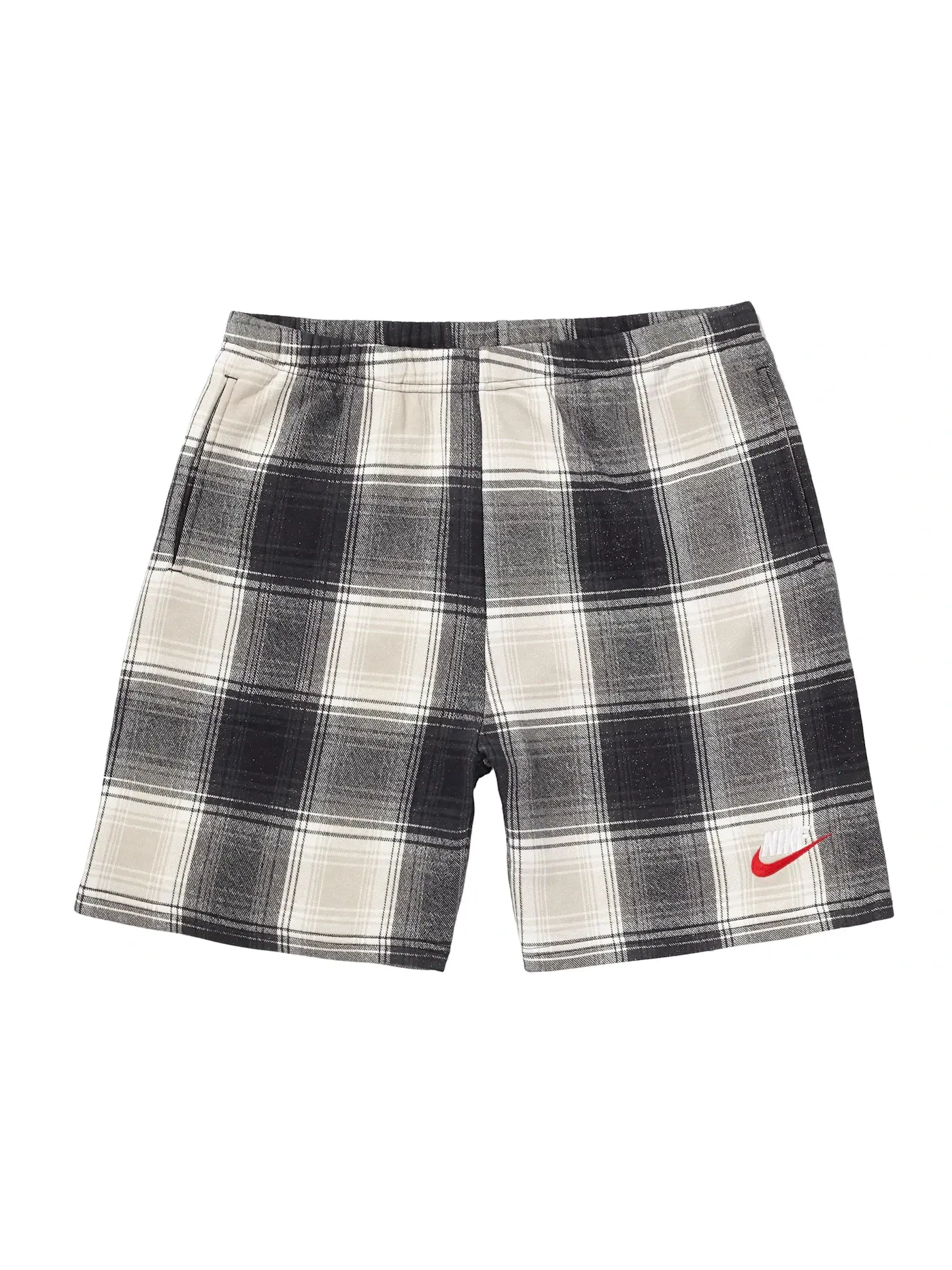 Мужские шорты в клетку Supreme Nike Plaid Sweatshort — изображение 1 из 1, черный