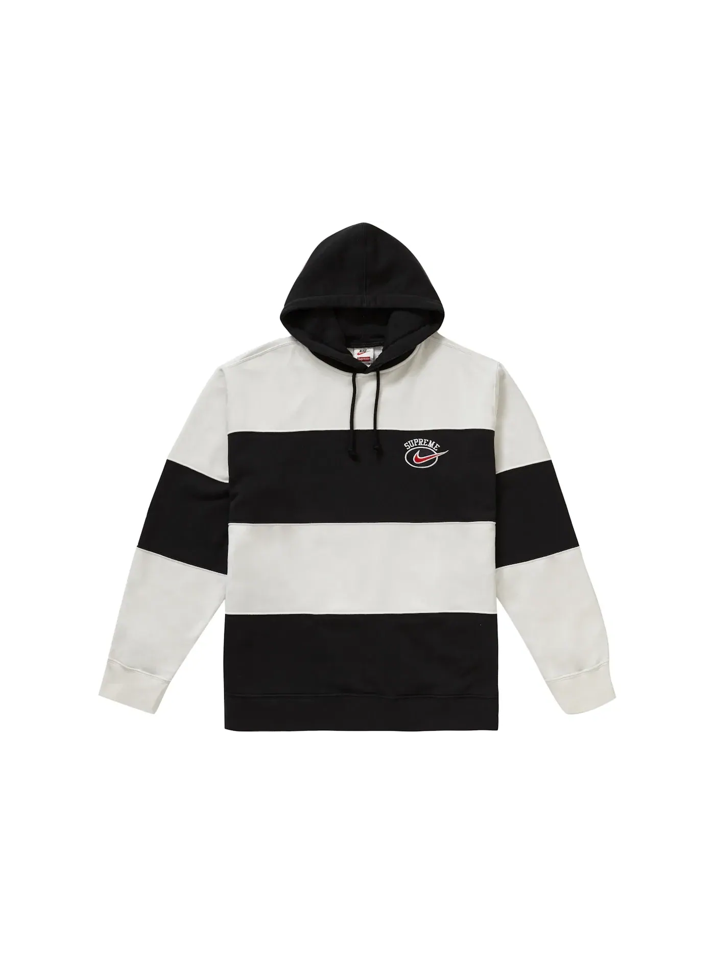 Мужская худи с полосками Supreme Nike Stripe Hooded Sweatshirt Supreme — изображение 1 из 1, черный