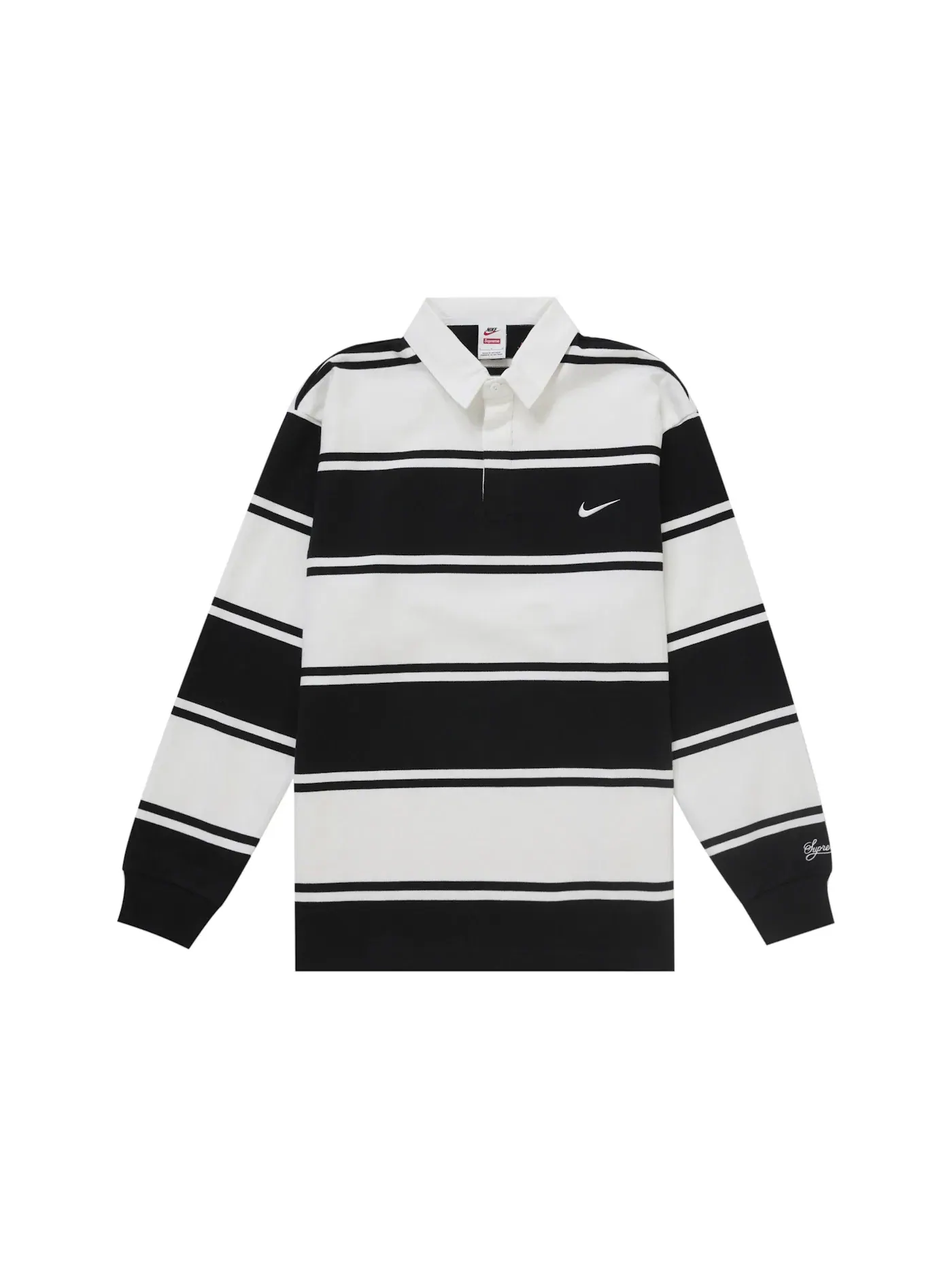Мужская рубашка-поло с длинным рукавом Rugby Supreme Nike — изображение 1 из 2, черный