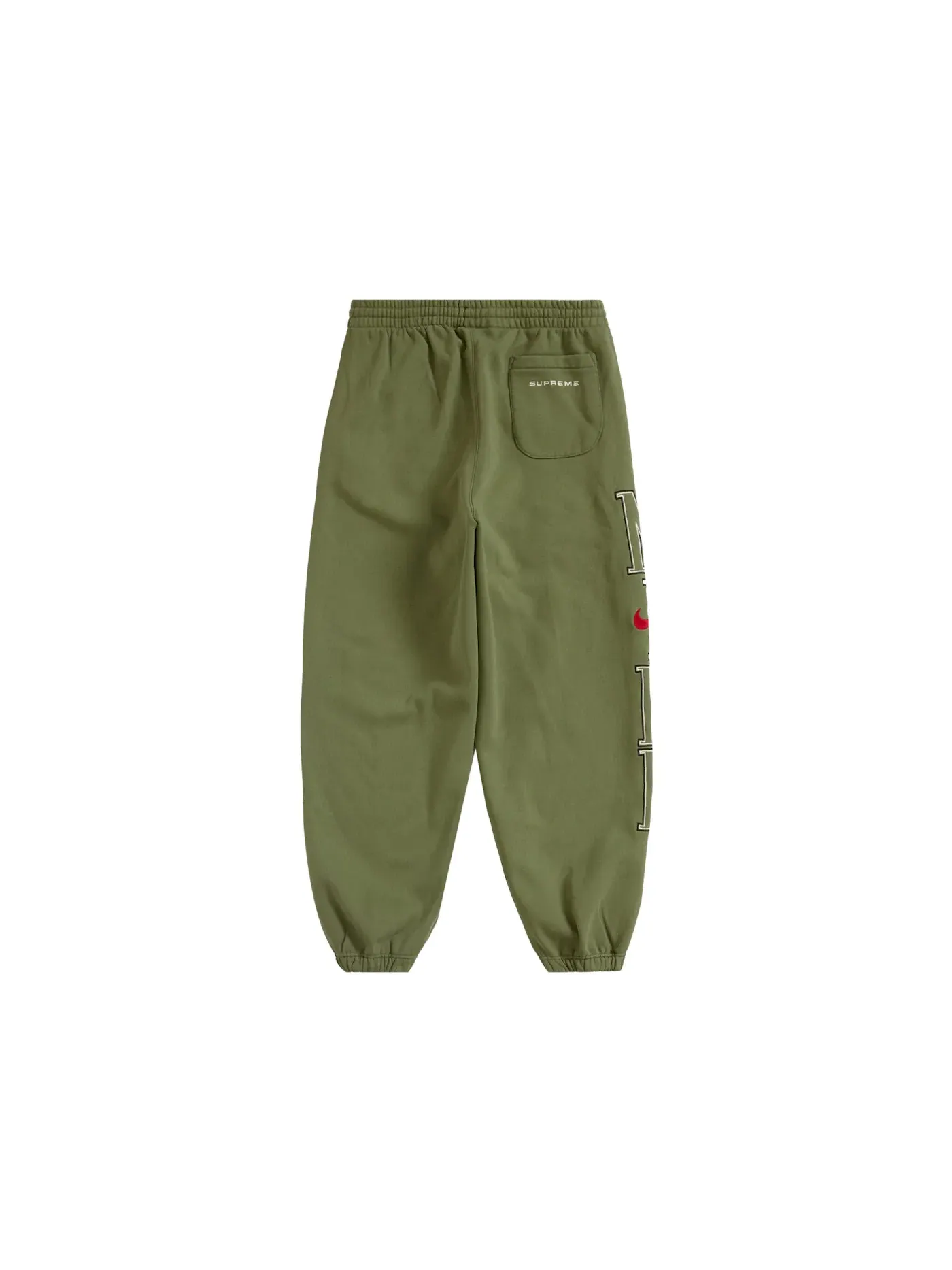Мужские спортивные штаны из футера с начесом Sweatpants Supreme — изображение 2 из 3, оливковый