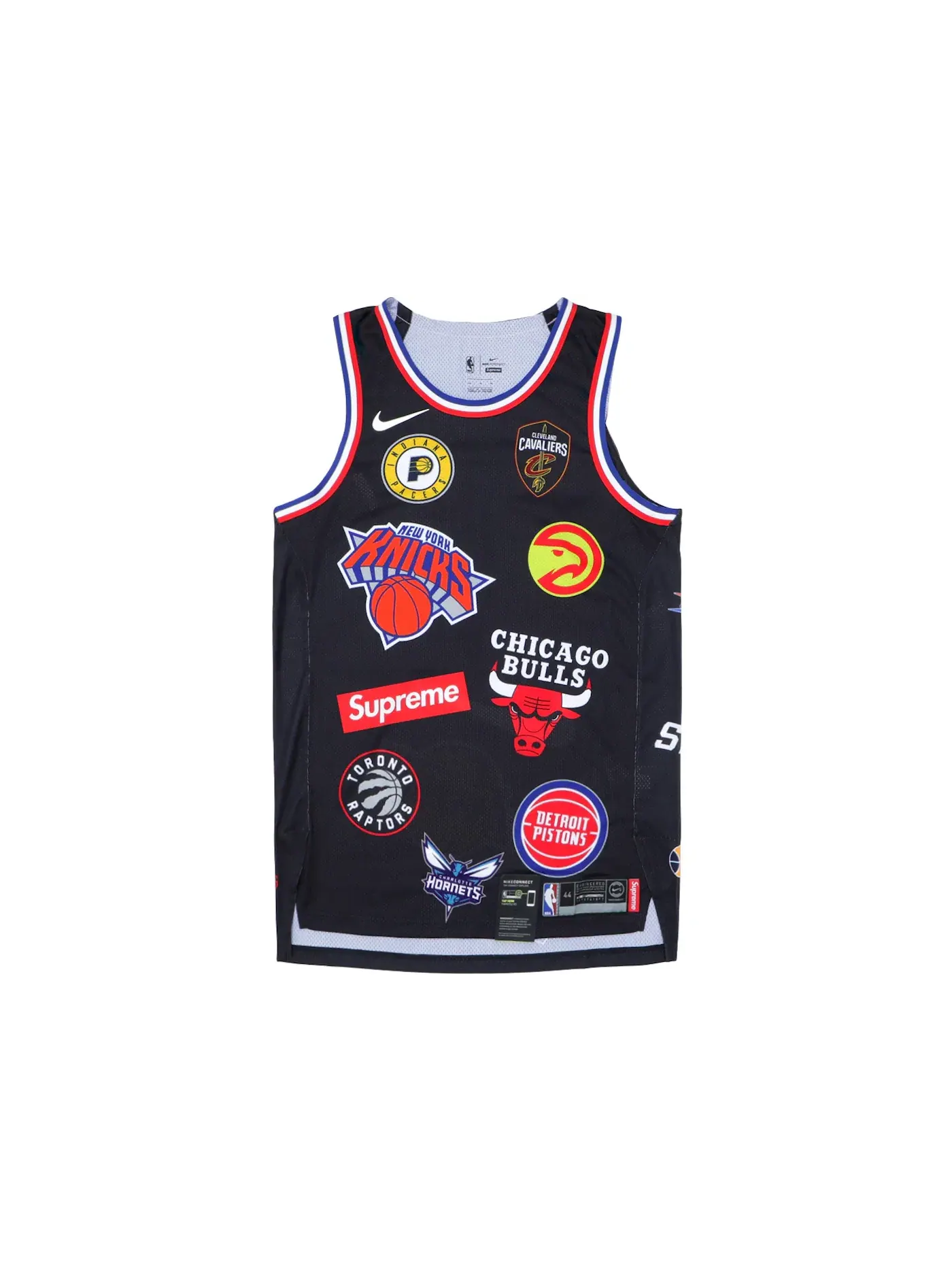 Мужская баскетбольная джерси с принтом Jersey Supreme — изображение 1 из 2, черный