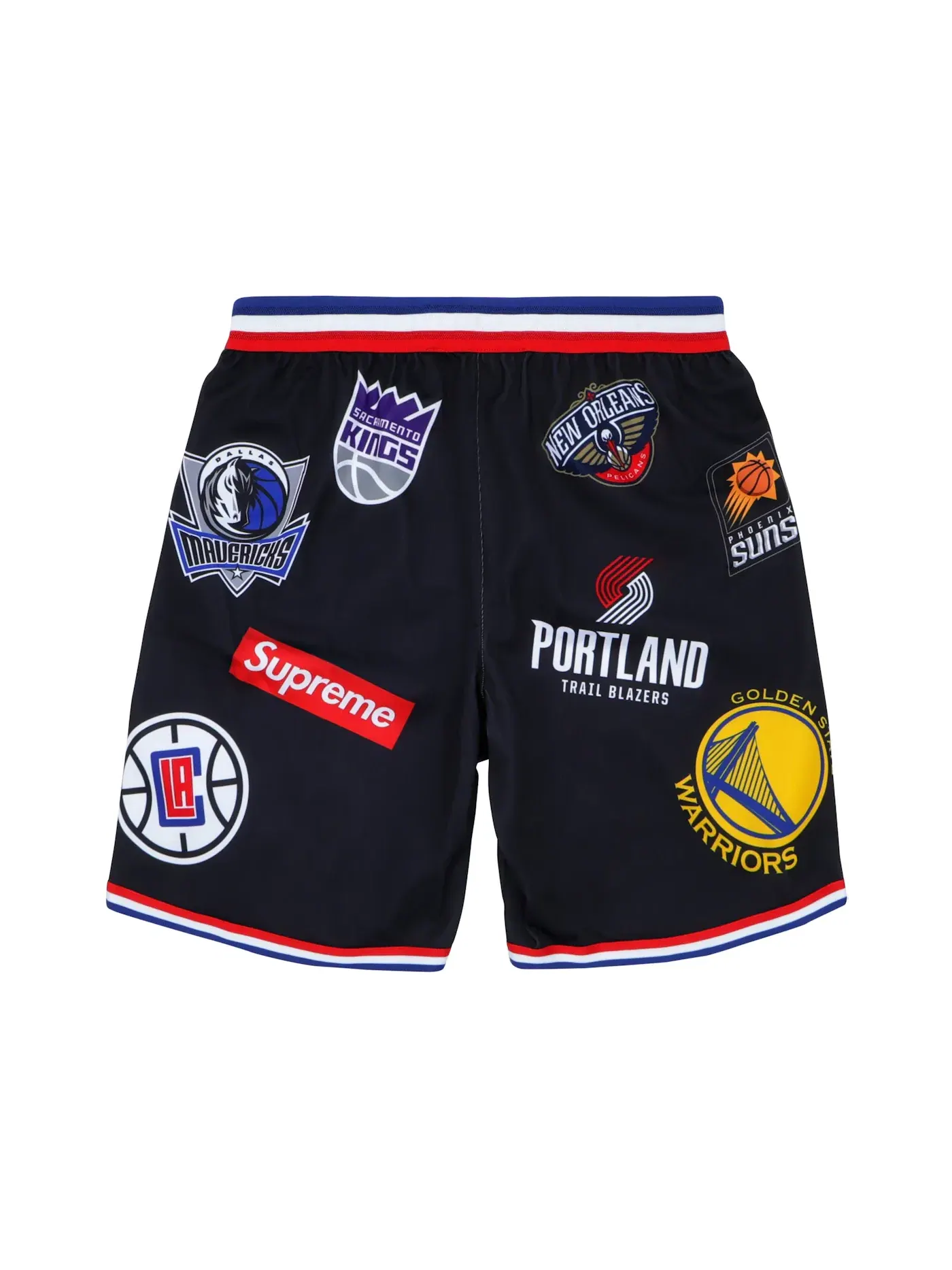 Мужские шорты с принтом Supreme Nike NBA Teams Authentic Short Black — изображение 2 из 2