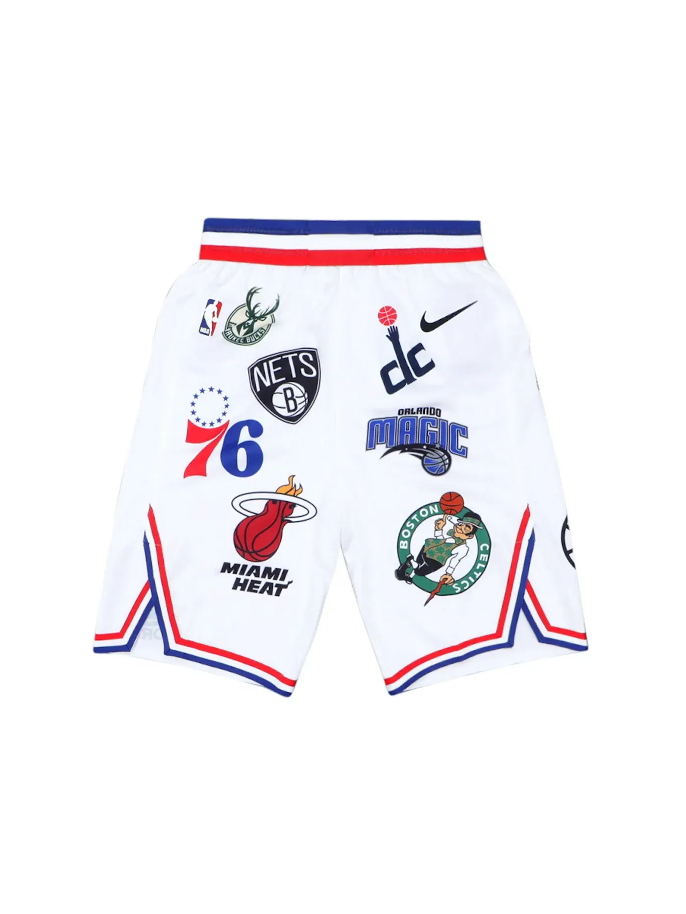 Мужские шорты с принтом Supreme Nike/NBA Teams Authentic Short — изображение 1 из 2, белый