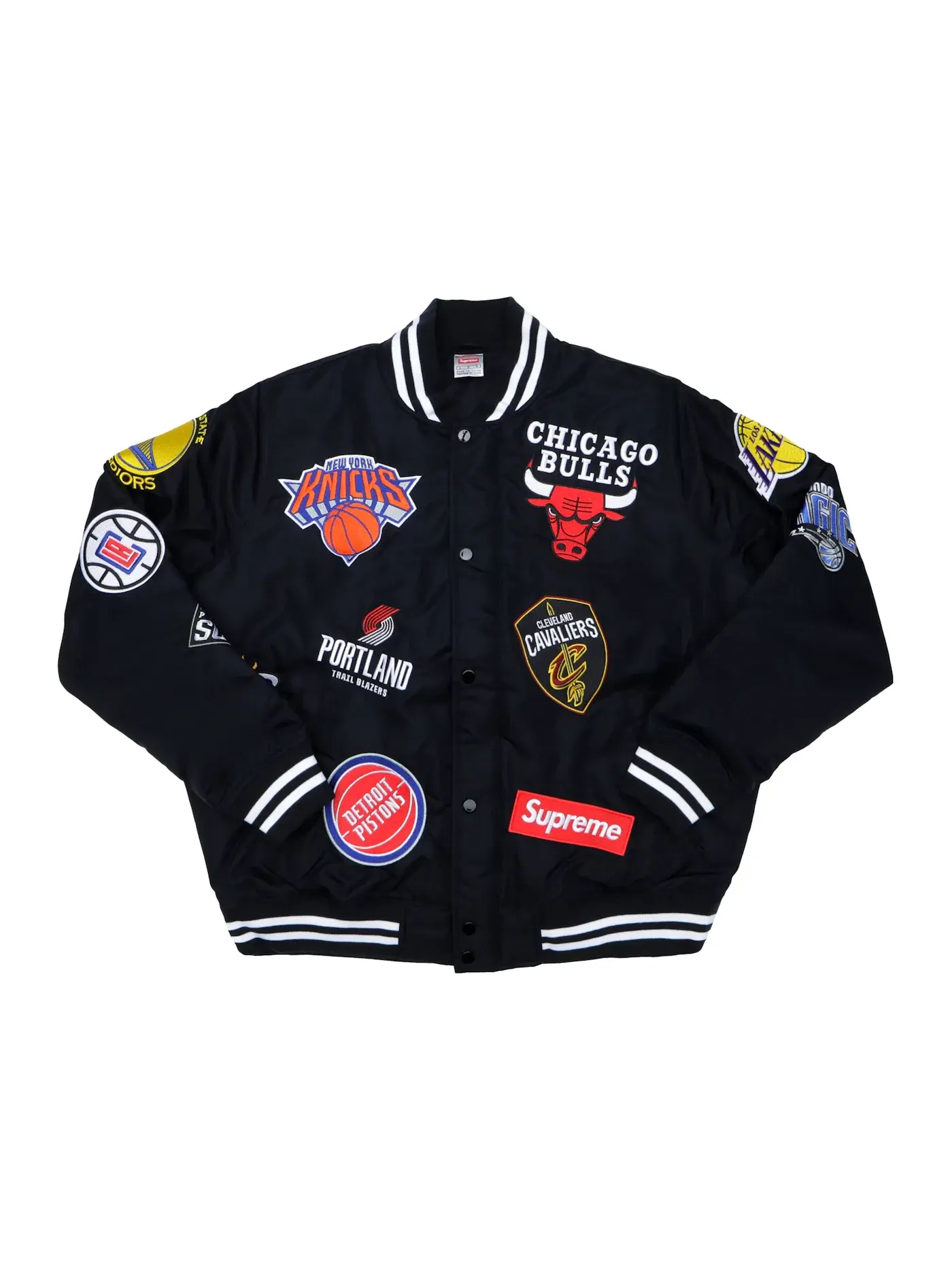 Мужская куртка из денима с принтом Supreme Nike NBA — изображение 1 из 2, черный
